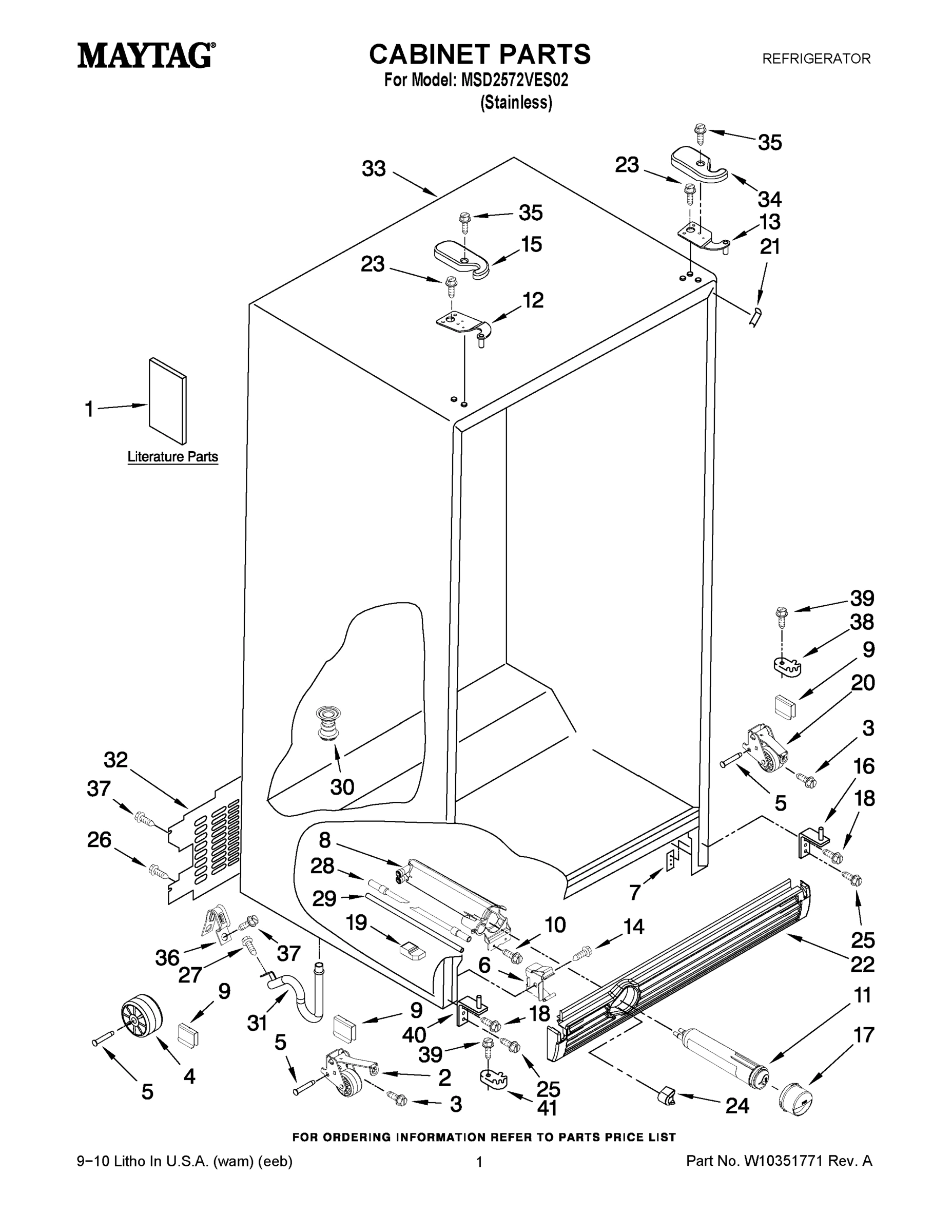 01 - CABINET PARTS