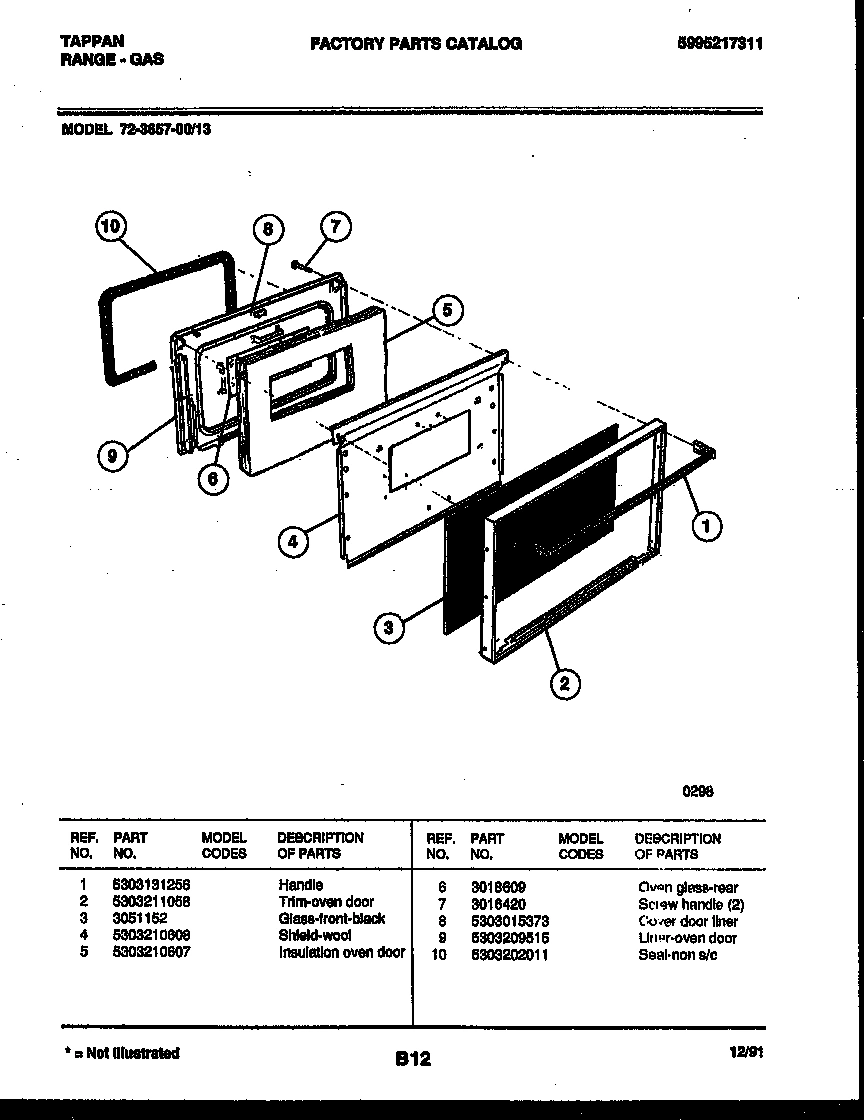 04 - LOWER OVEN DOOR PARTS