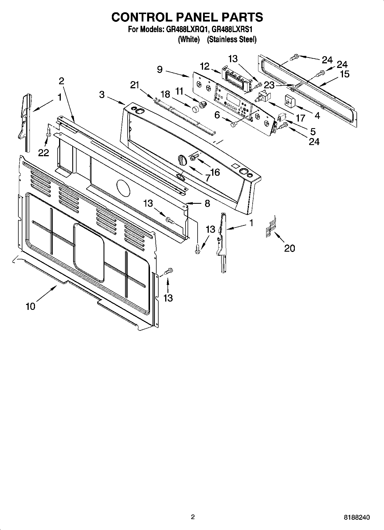 02 - CONTROL PANEL PARTS