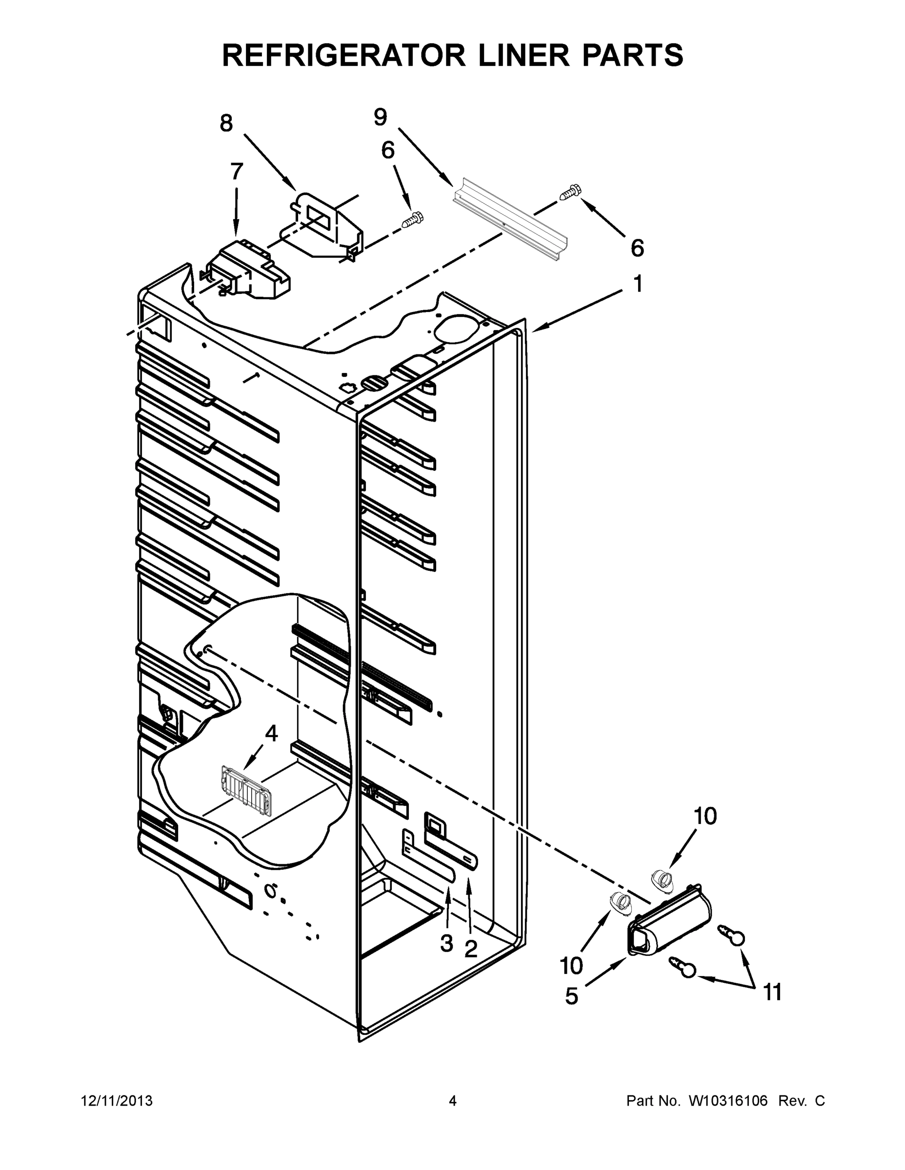03 - REFRIGERATOR LINER PARTS