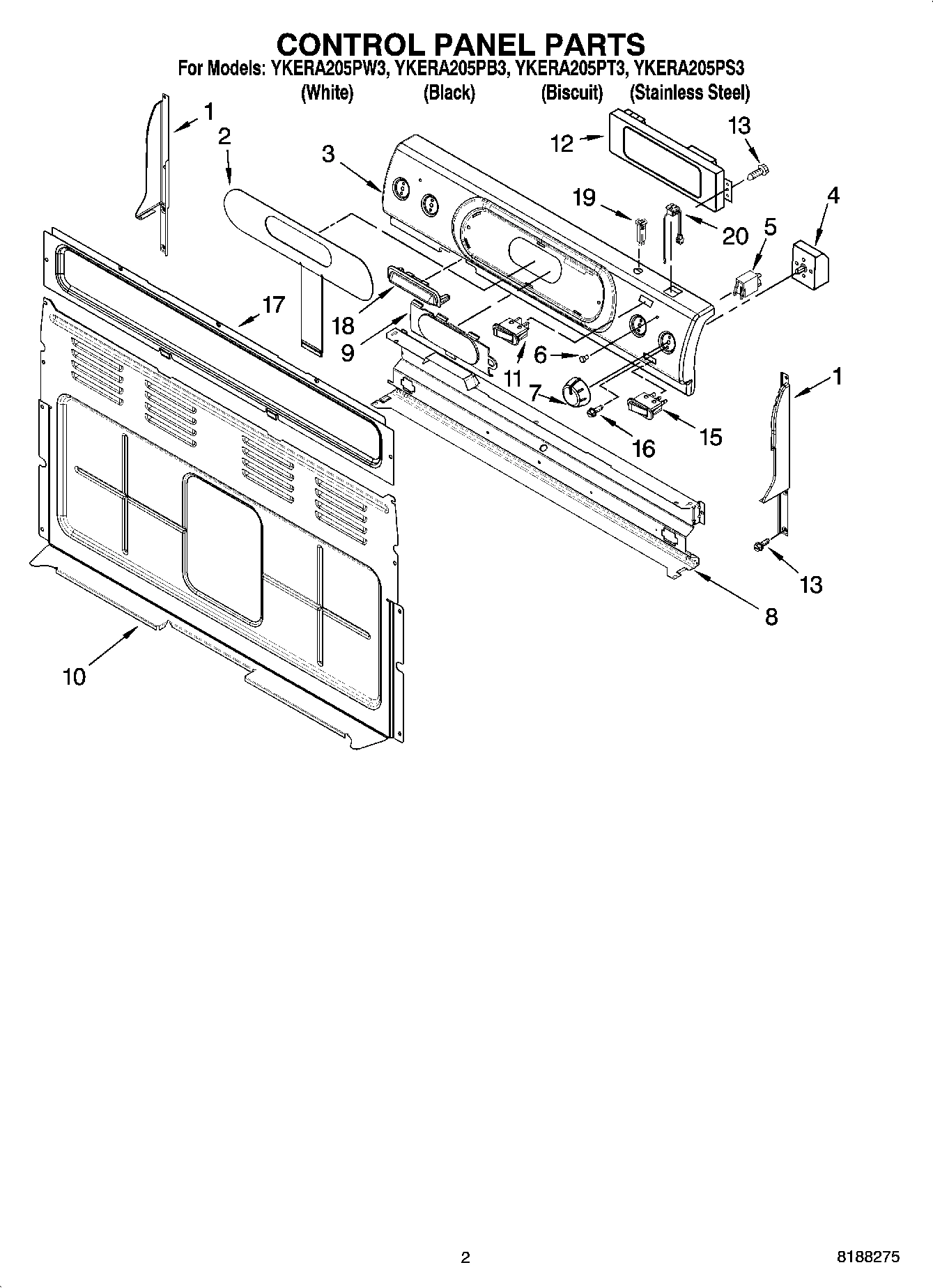 02 - CONTROL PANEL PARTS
