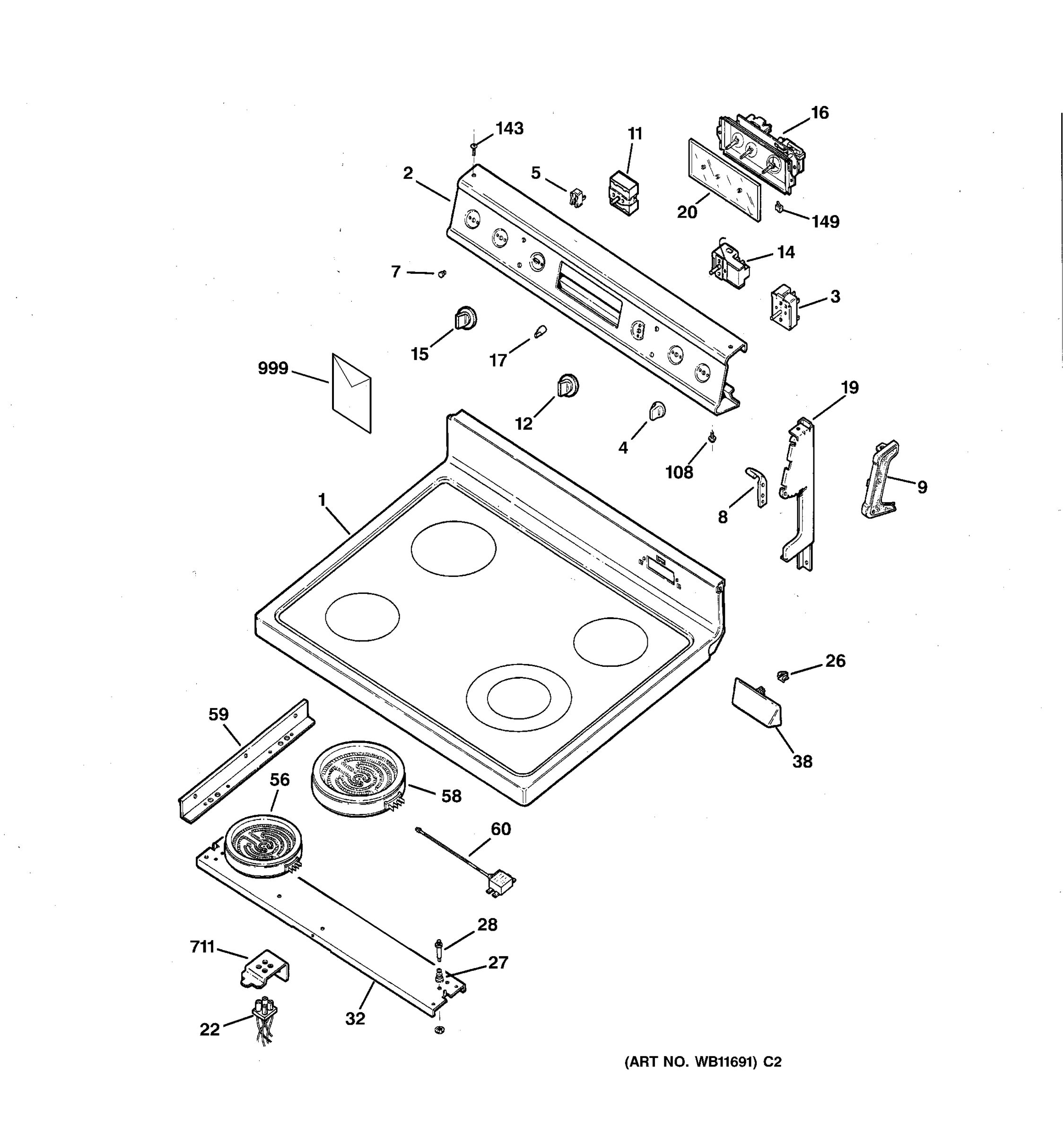 COOKTOP & CONTROL PANEL