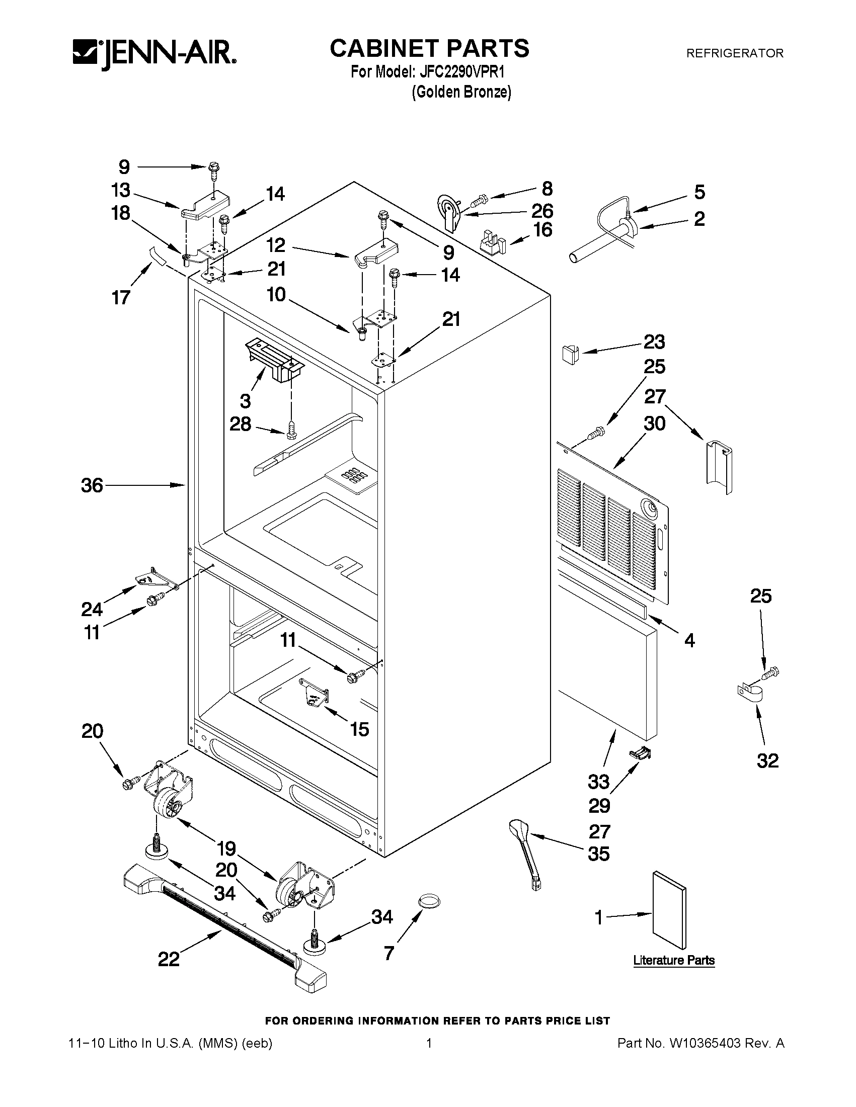 01 - CABINET PARTS