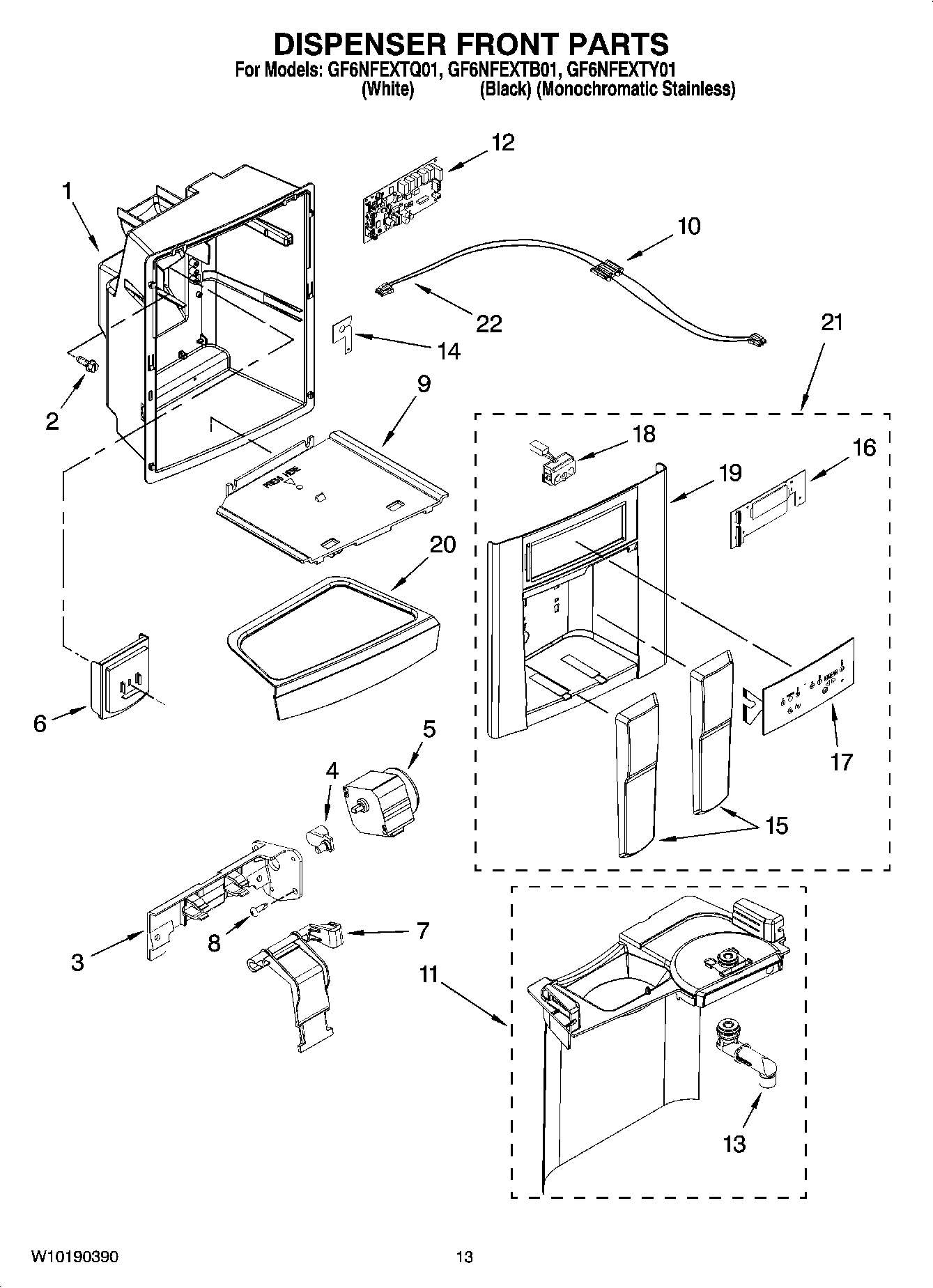08 - DISPENSER FRONT PARTS
