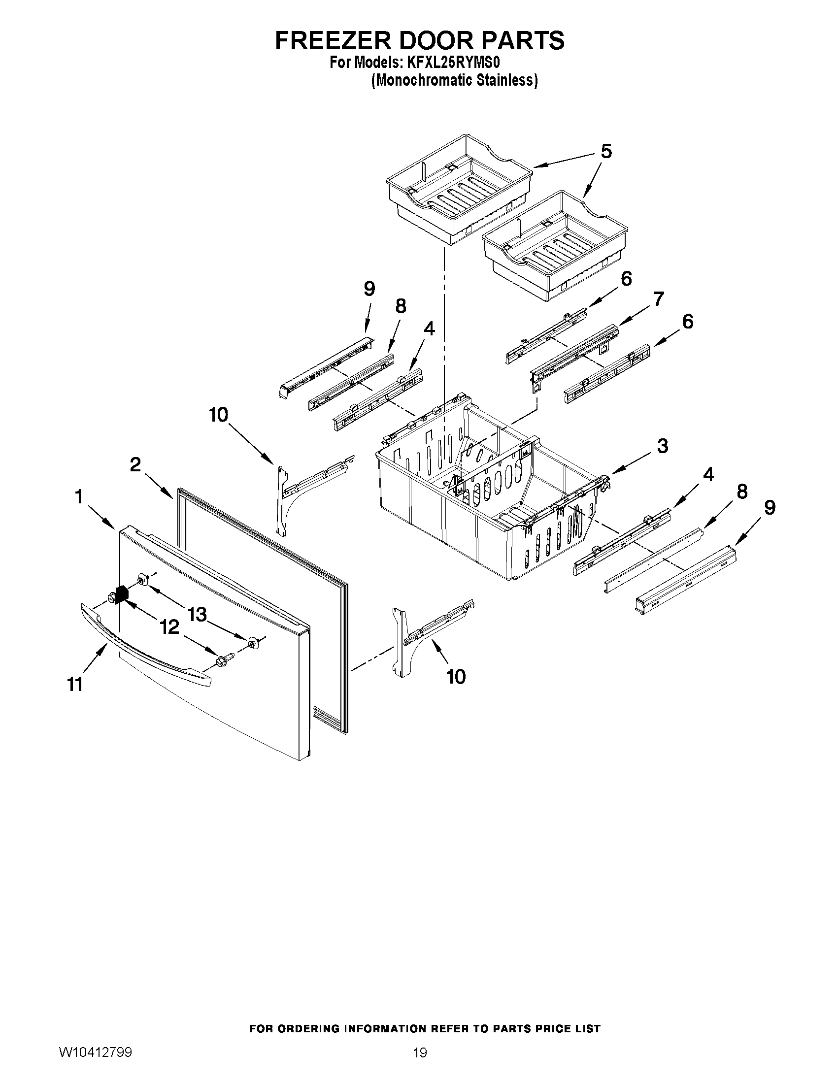 10 - FREEZER DOOR PARTS