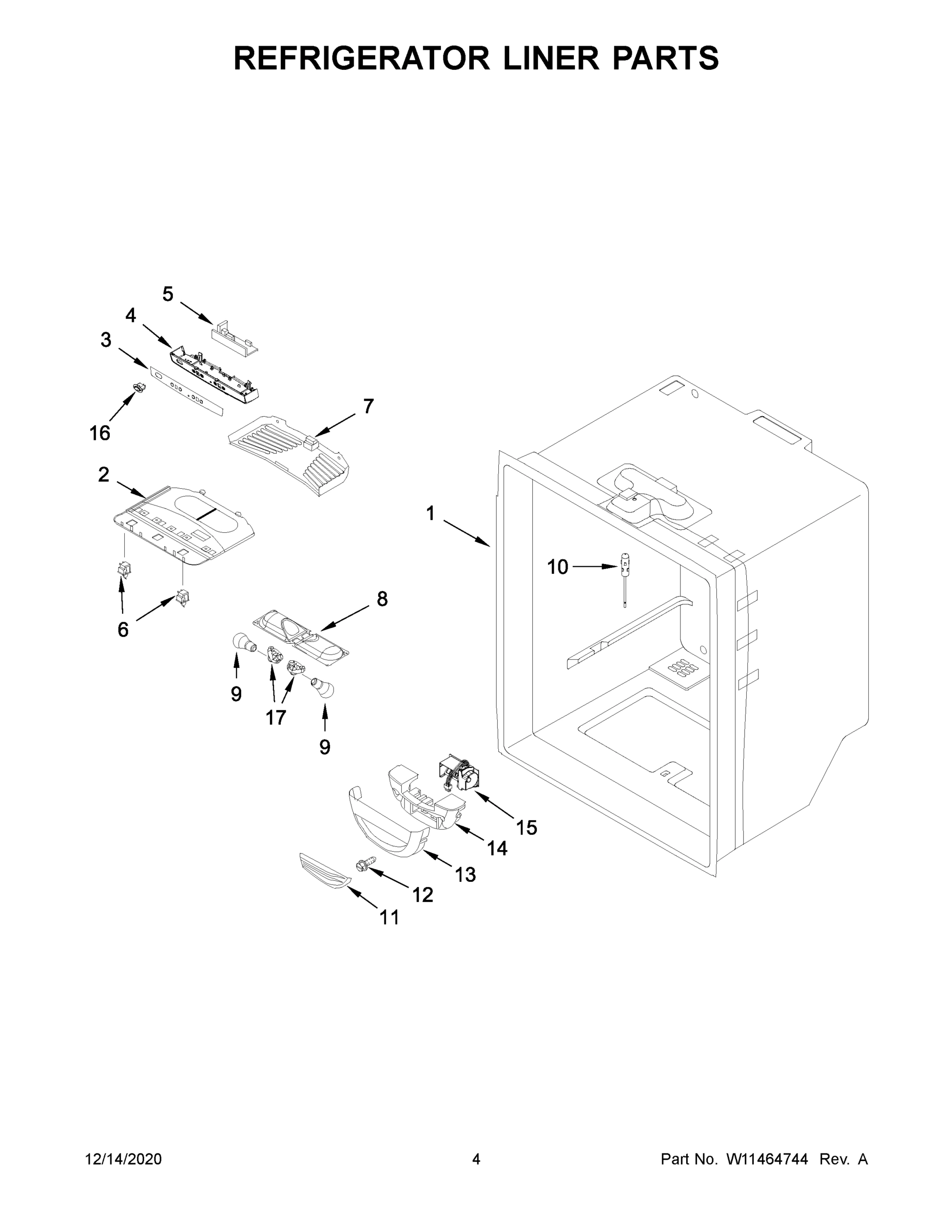 03 - REFRIGERATOR LINER PARTS