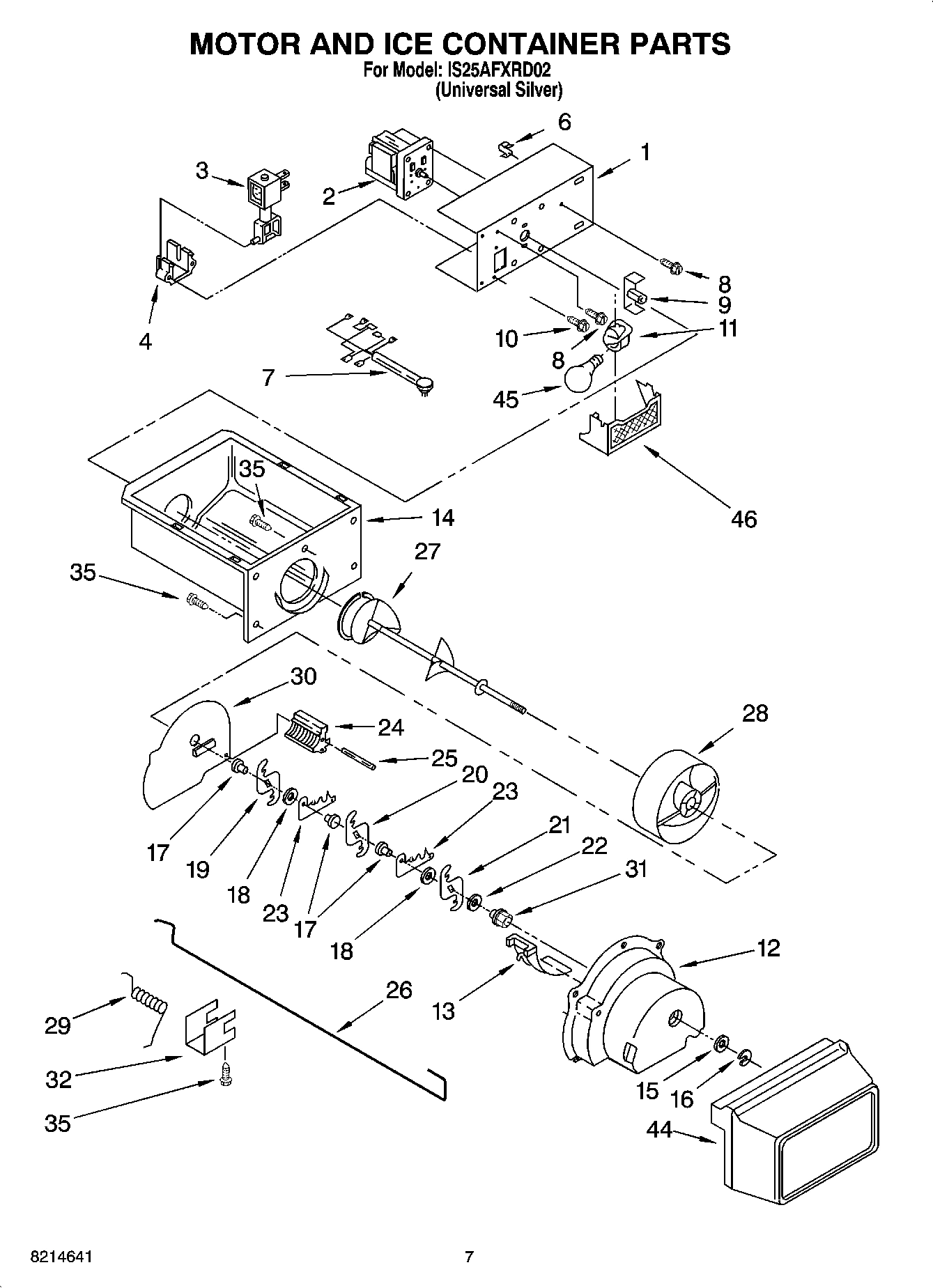 05 - MOTOR AND ICE CONTAINER PARTS