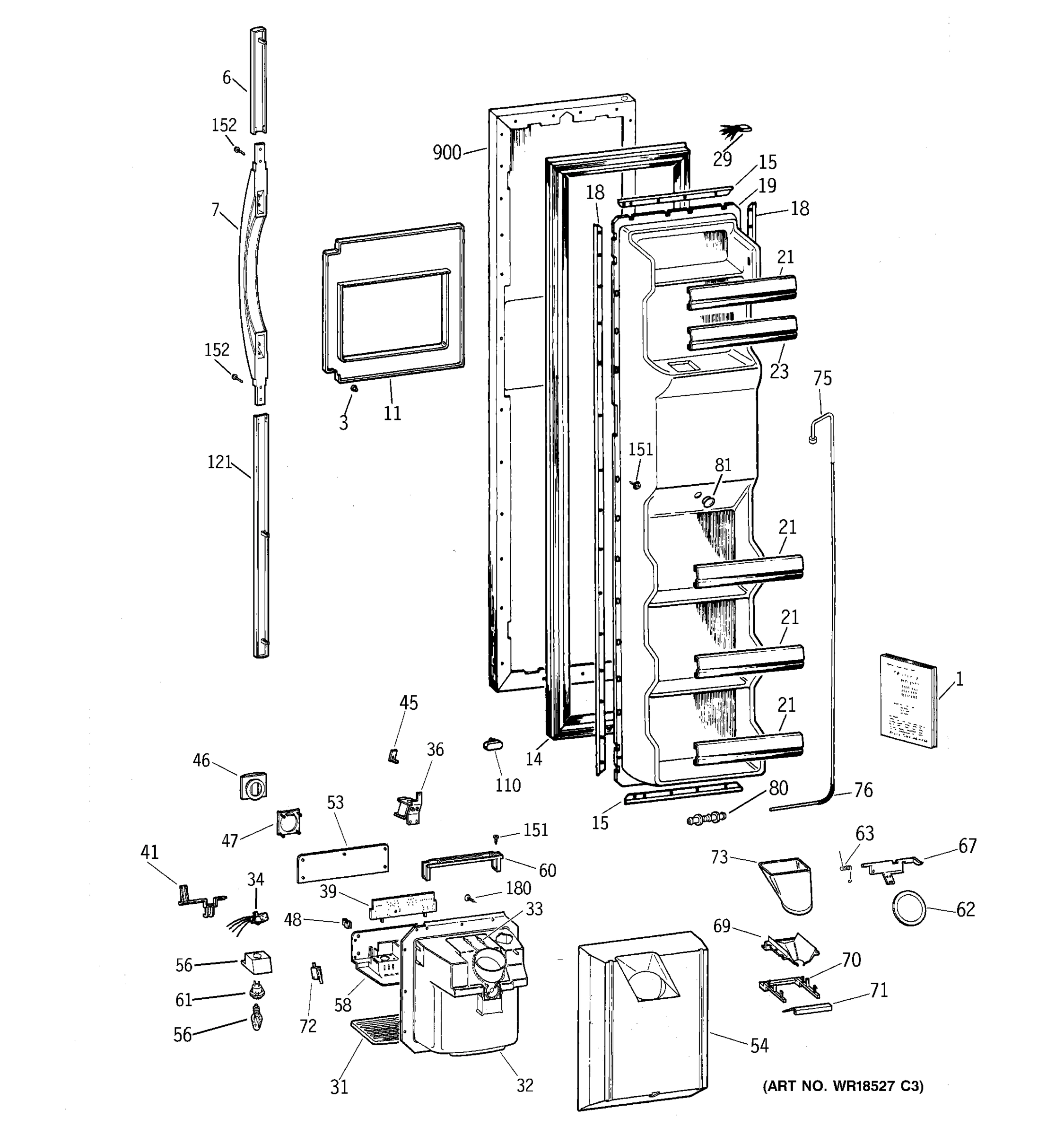 FREEZER DOOR