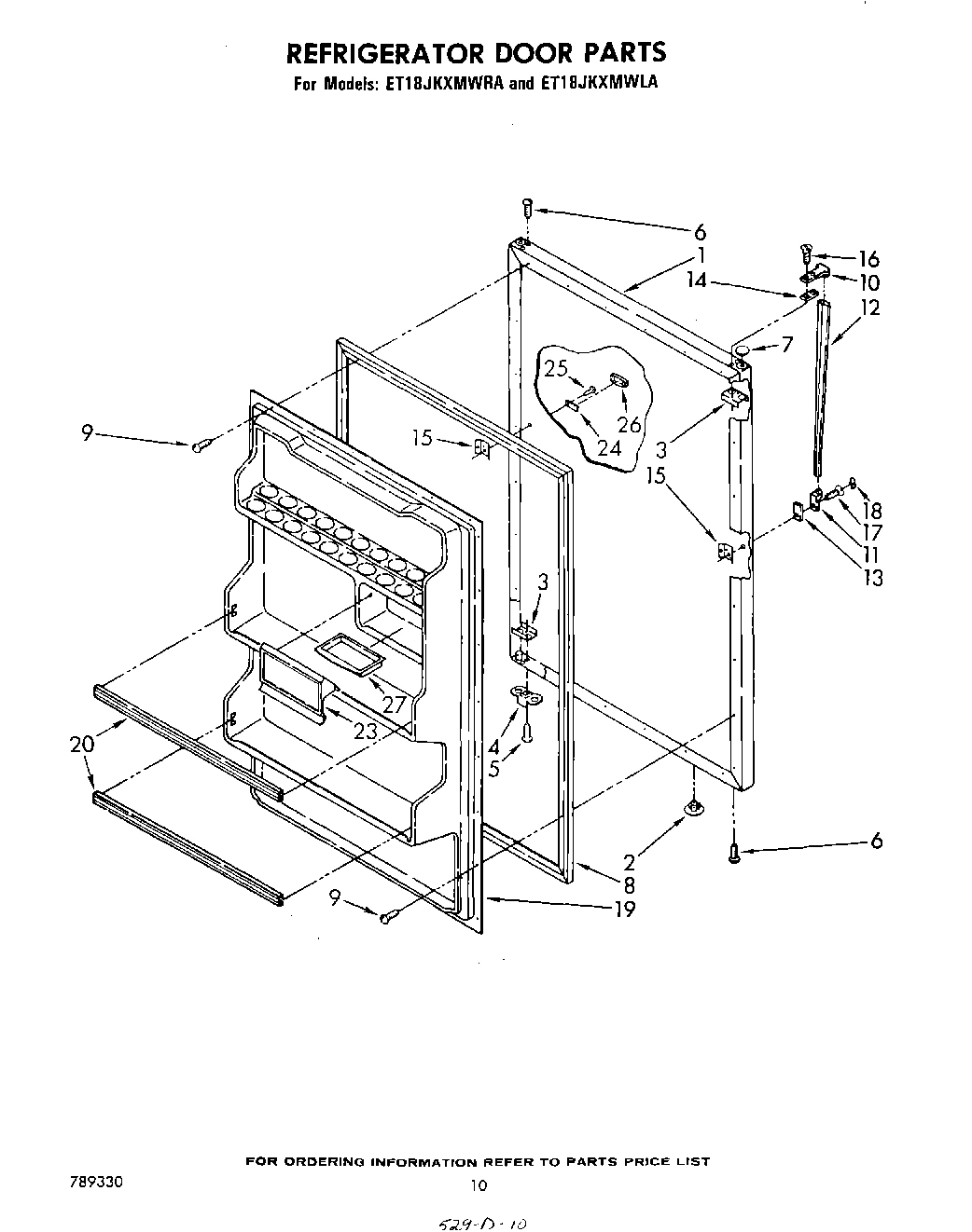 08 - REFRIGERATOR DOOR , NOT ILLUSTRATED