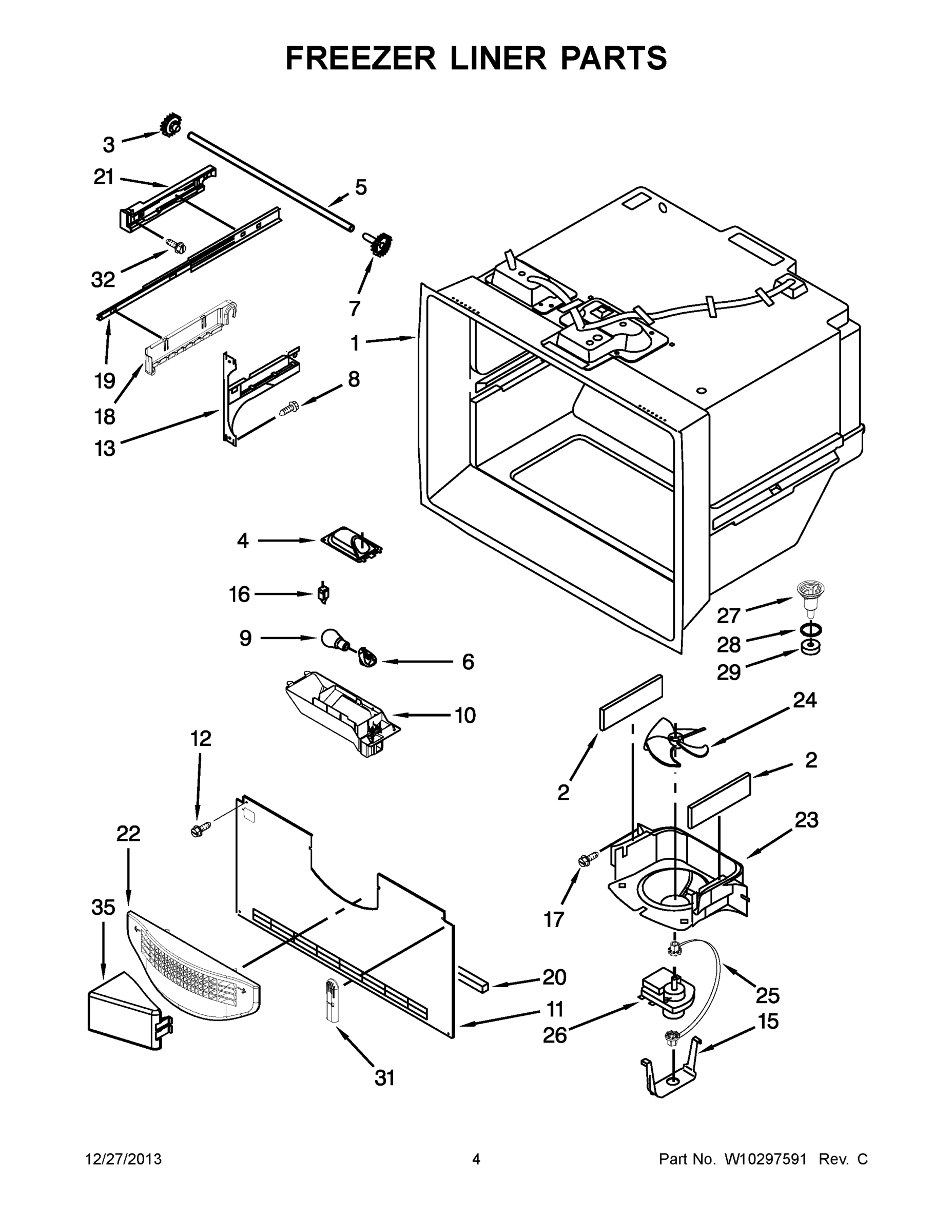 03 - FREEZER LINER PARTS