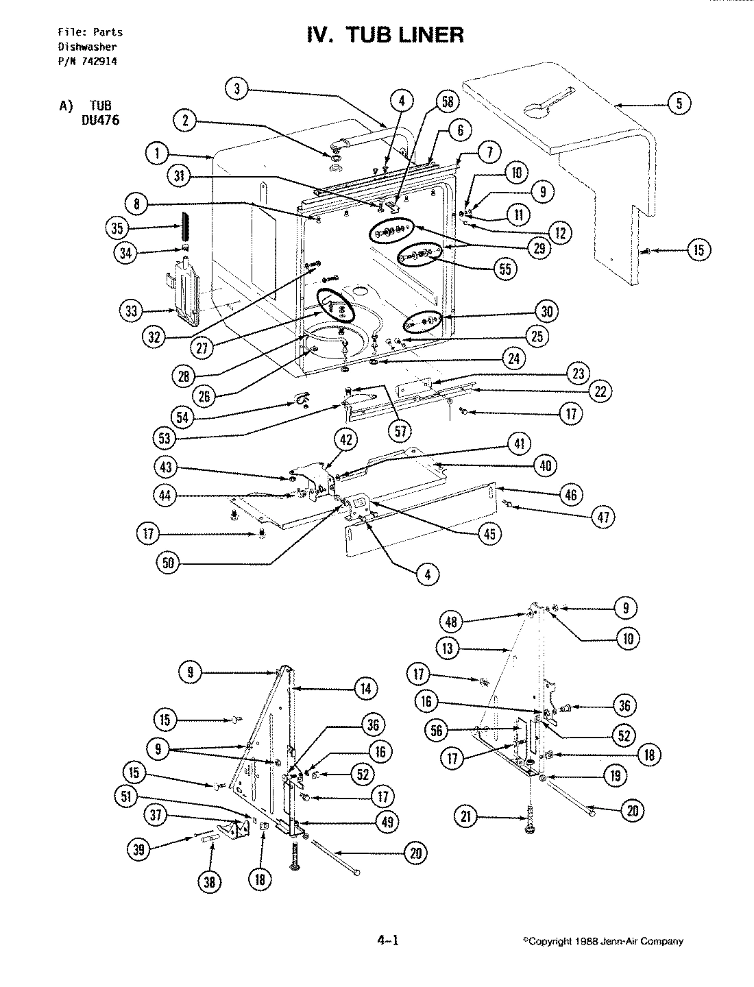 11 - TUB ASSEMBLY (DU476)