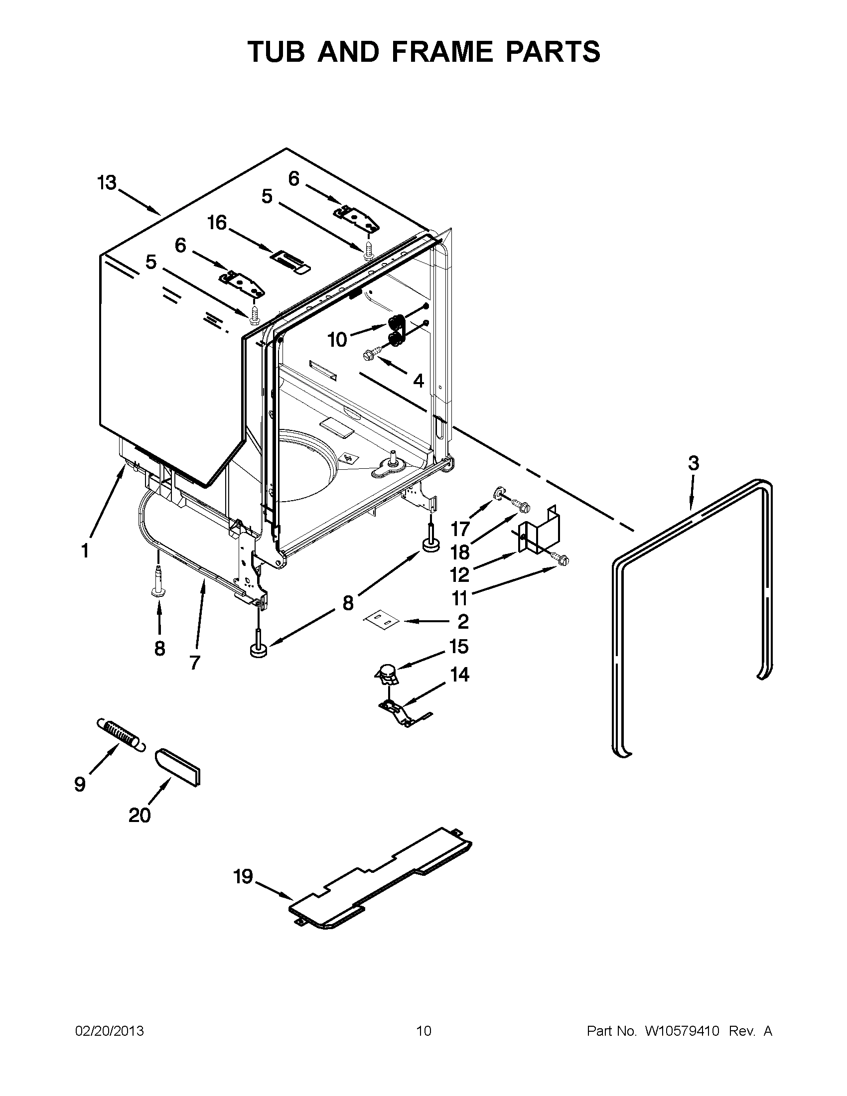 05 - TUB AND FRAME PARTS