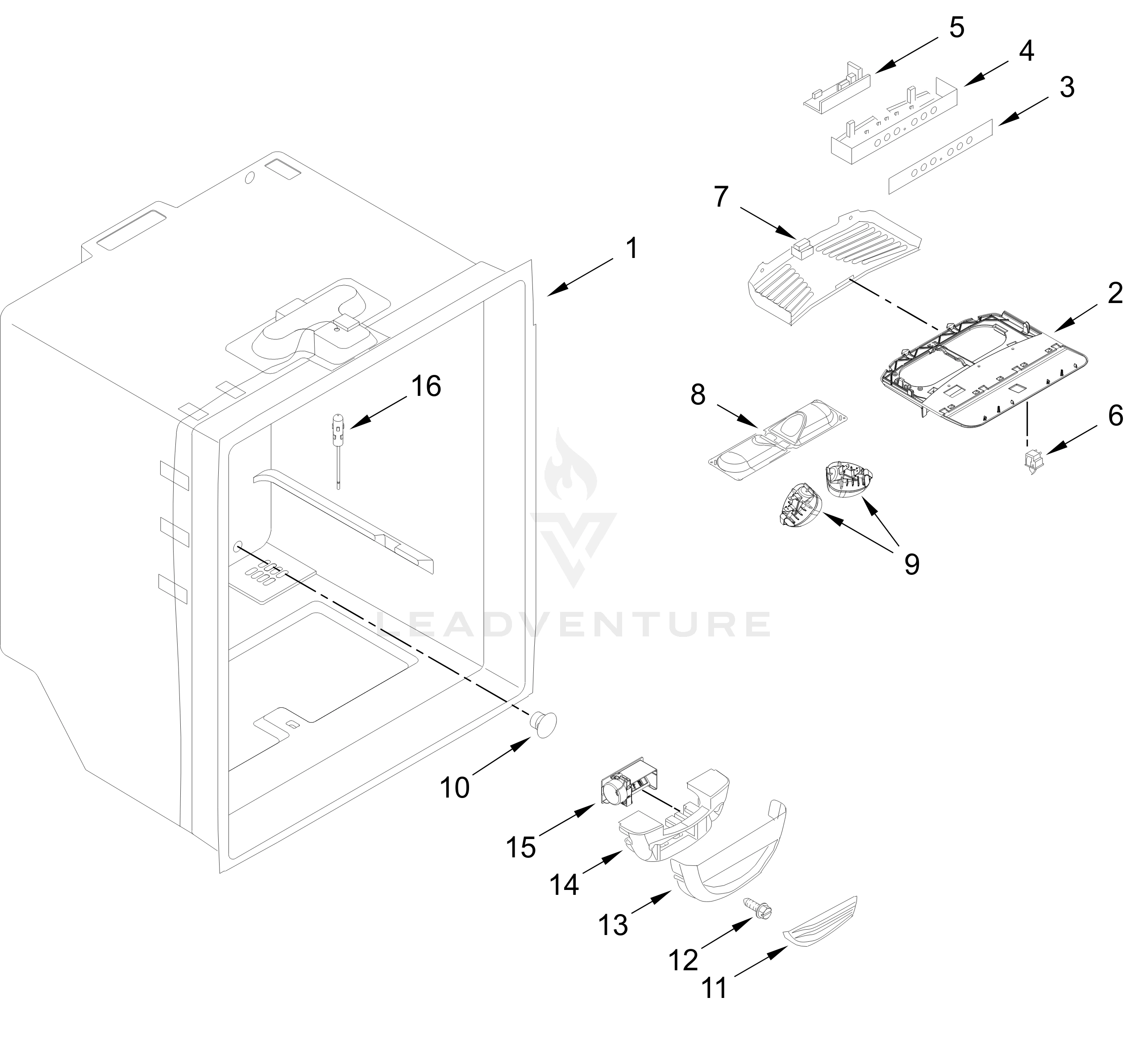 REFRIGERATOR LINER PARTS
