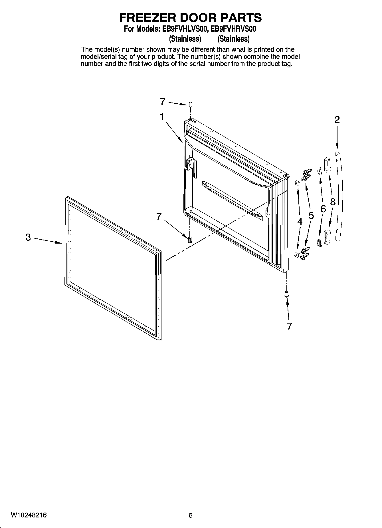03 - FREEZER DOOR PARTS