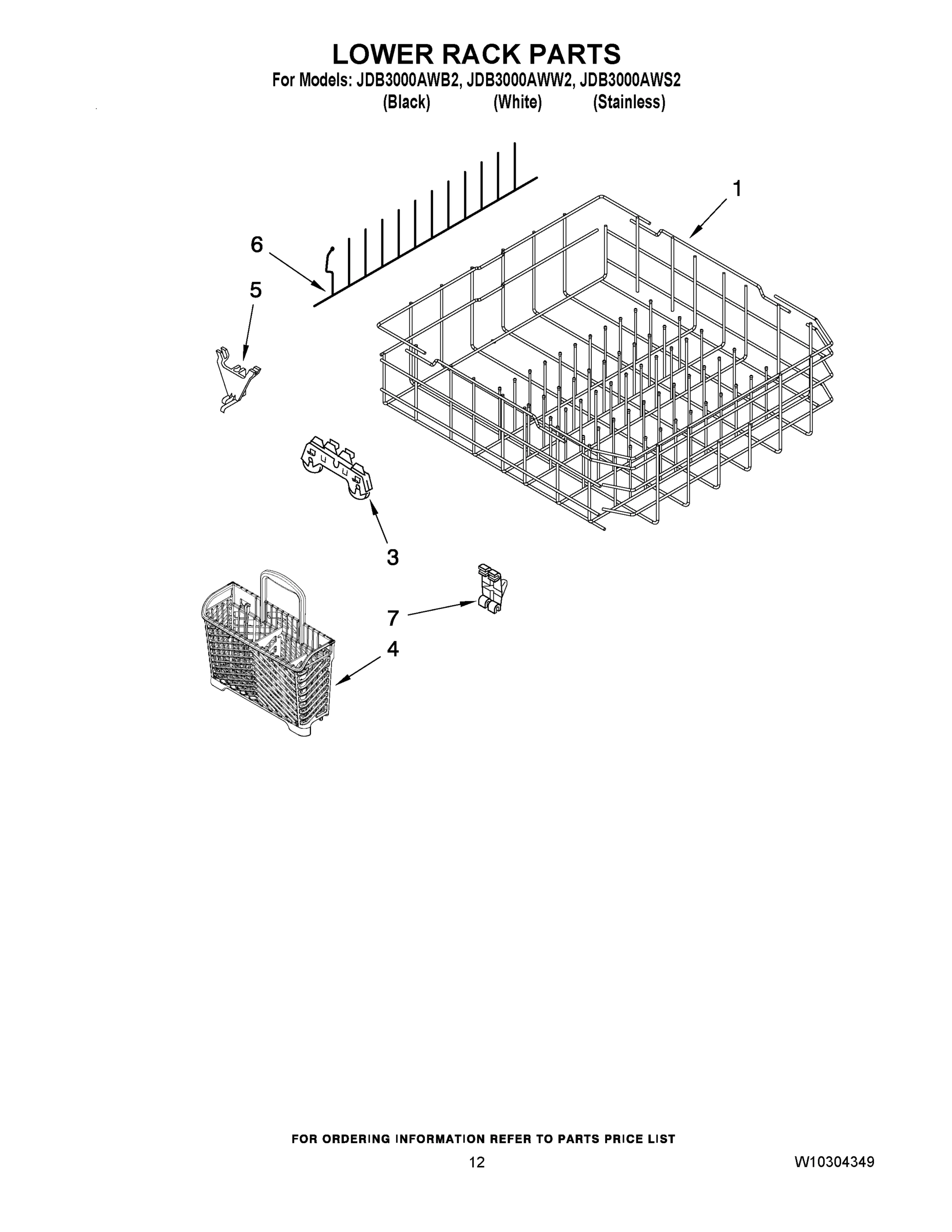 10 - LOWER RACK PARTS