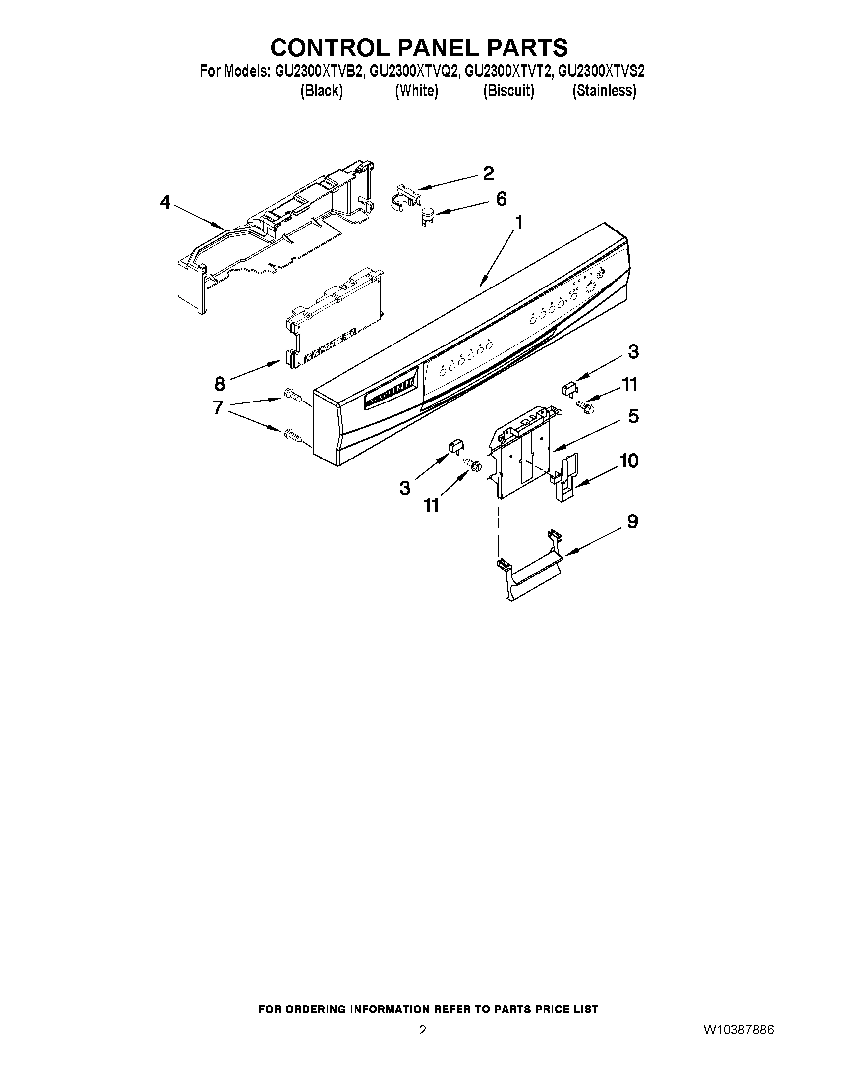 02 - CONTROL PANEL PARTS