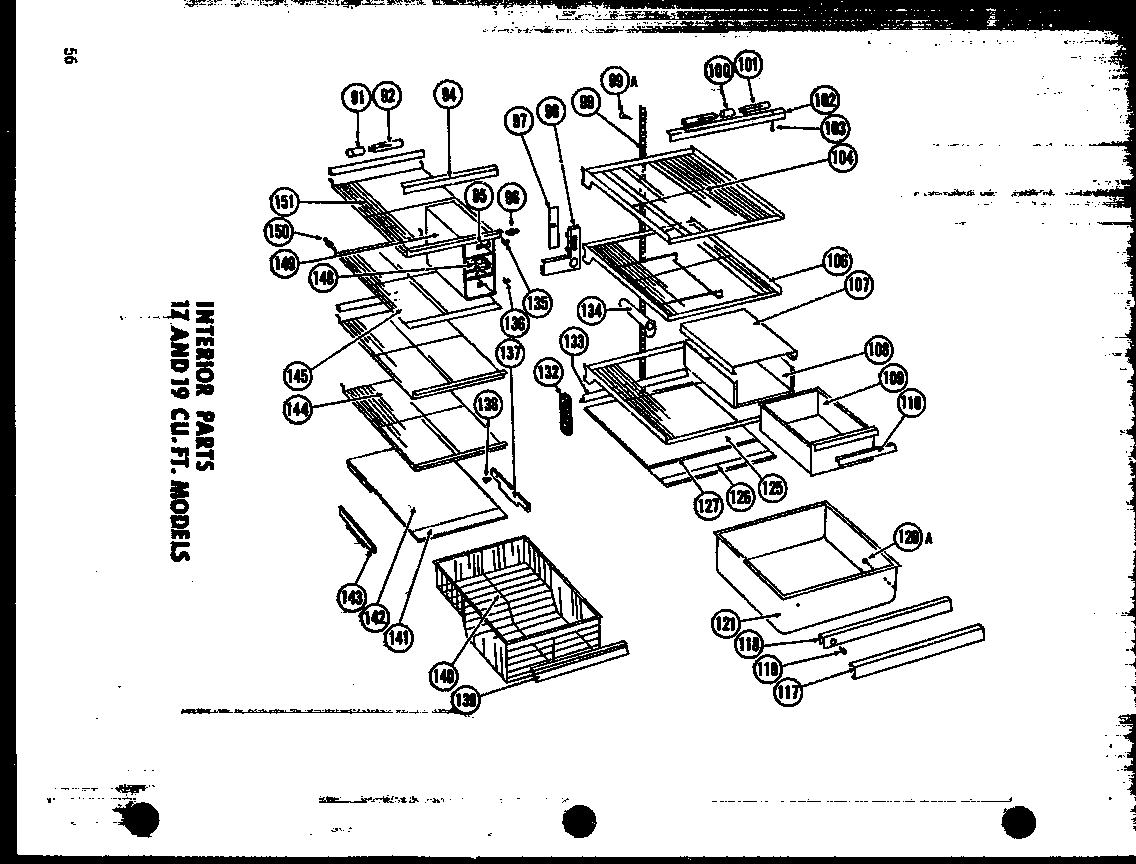 01 - INTERIOR PARTS 17 AND 19 CU. FT. MODELS
