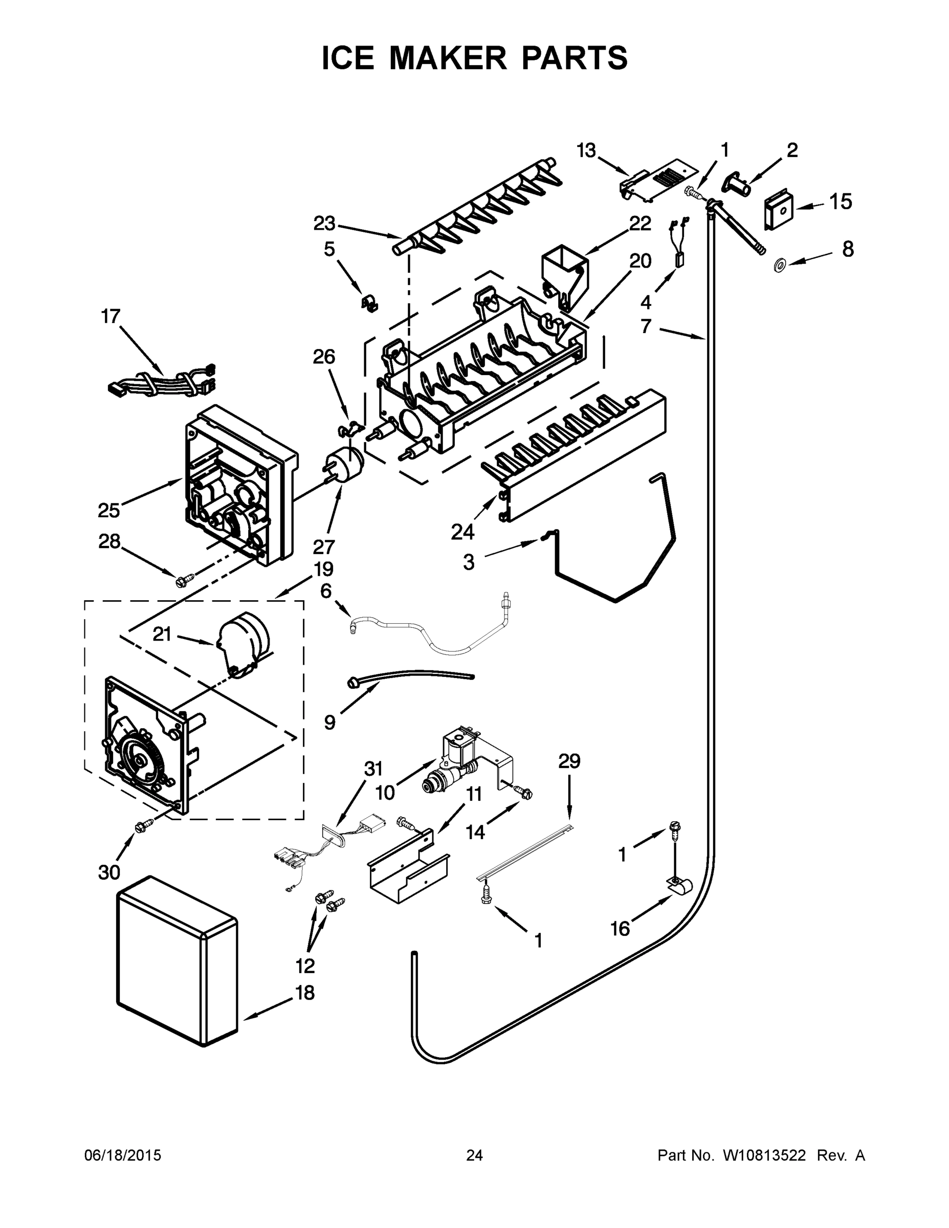 13 - ICE MAKER PARTS