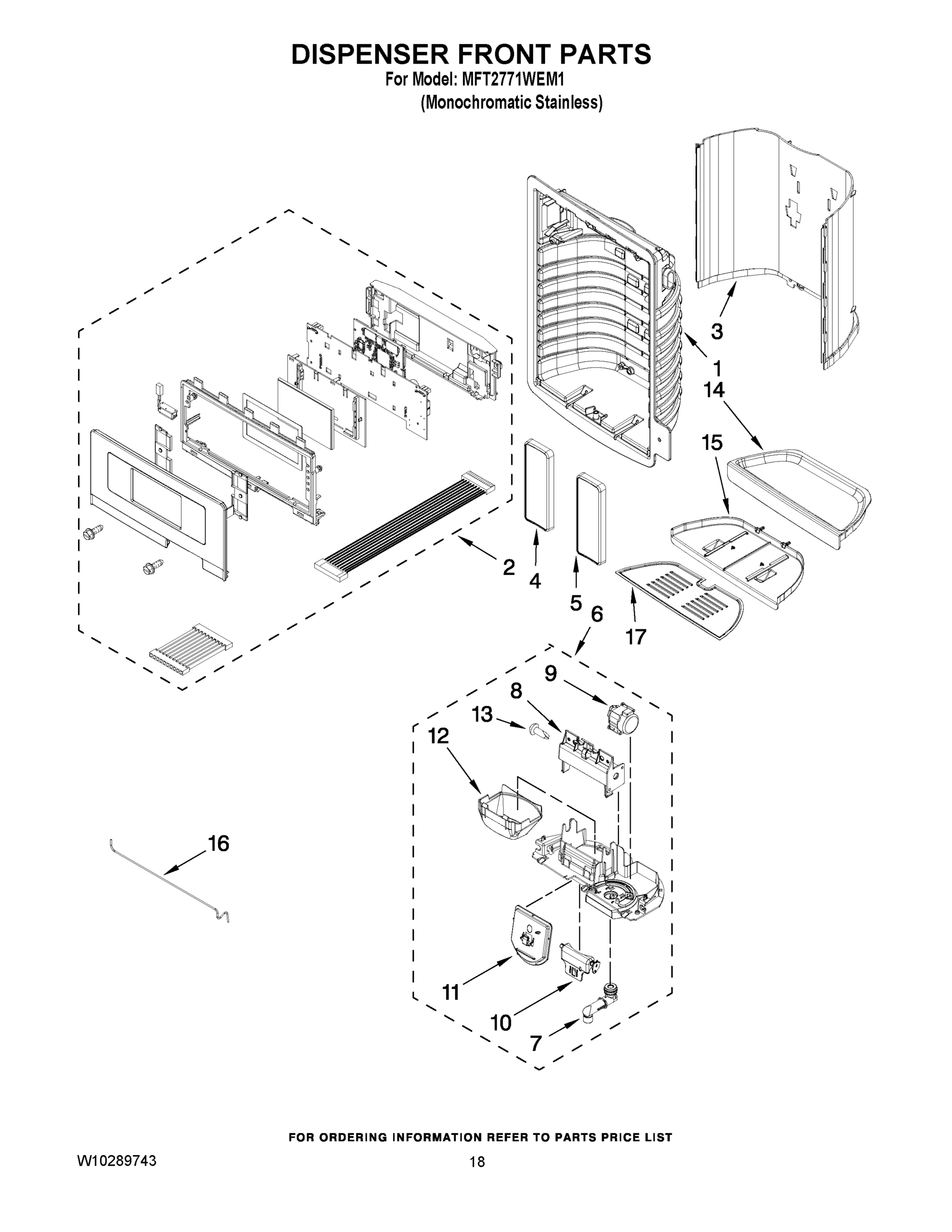 10 - DISPENSER FRONT PARTS