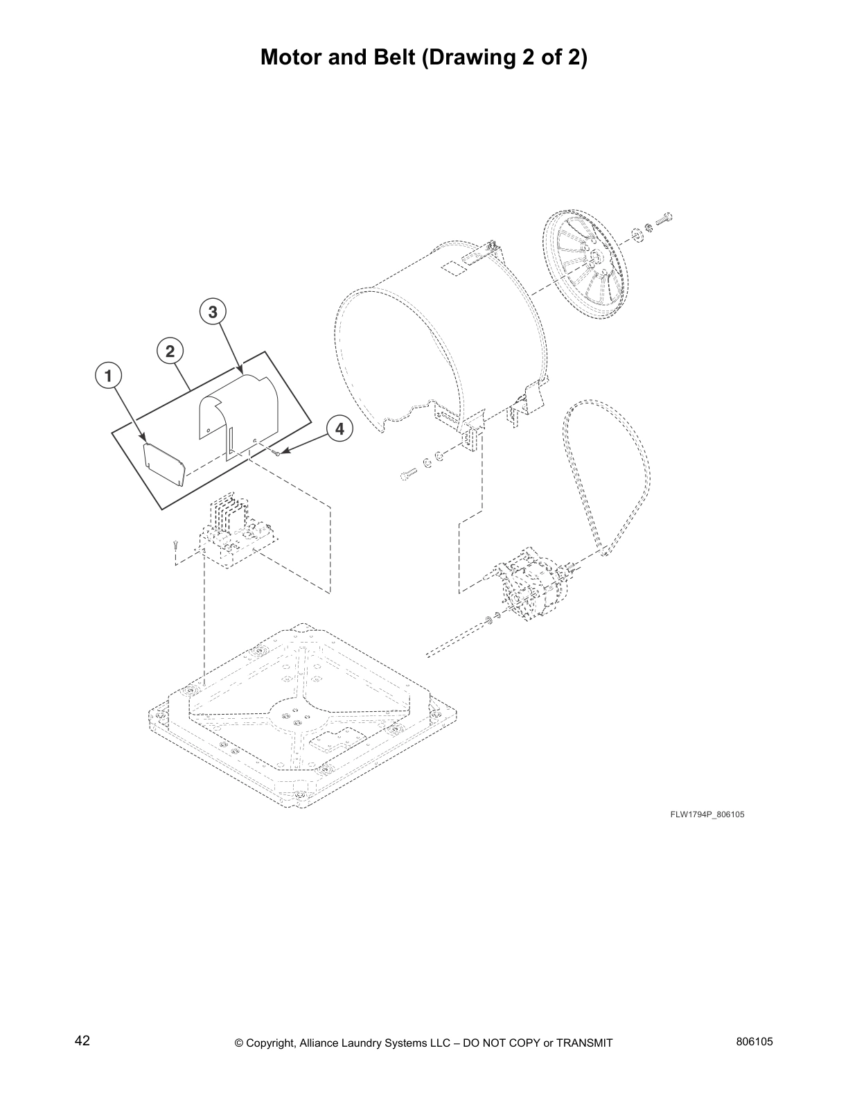 Motor and Belt (Drawing 2 of 2)
