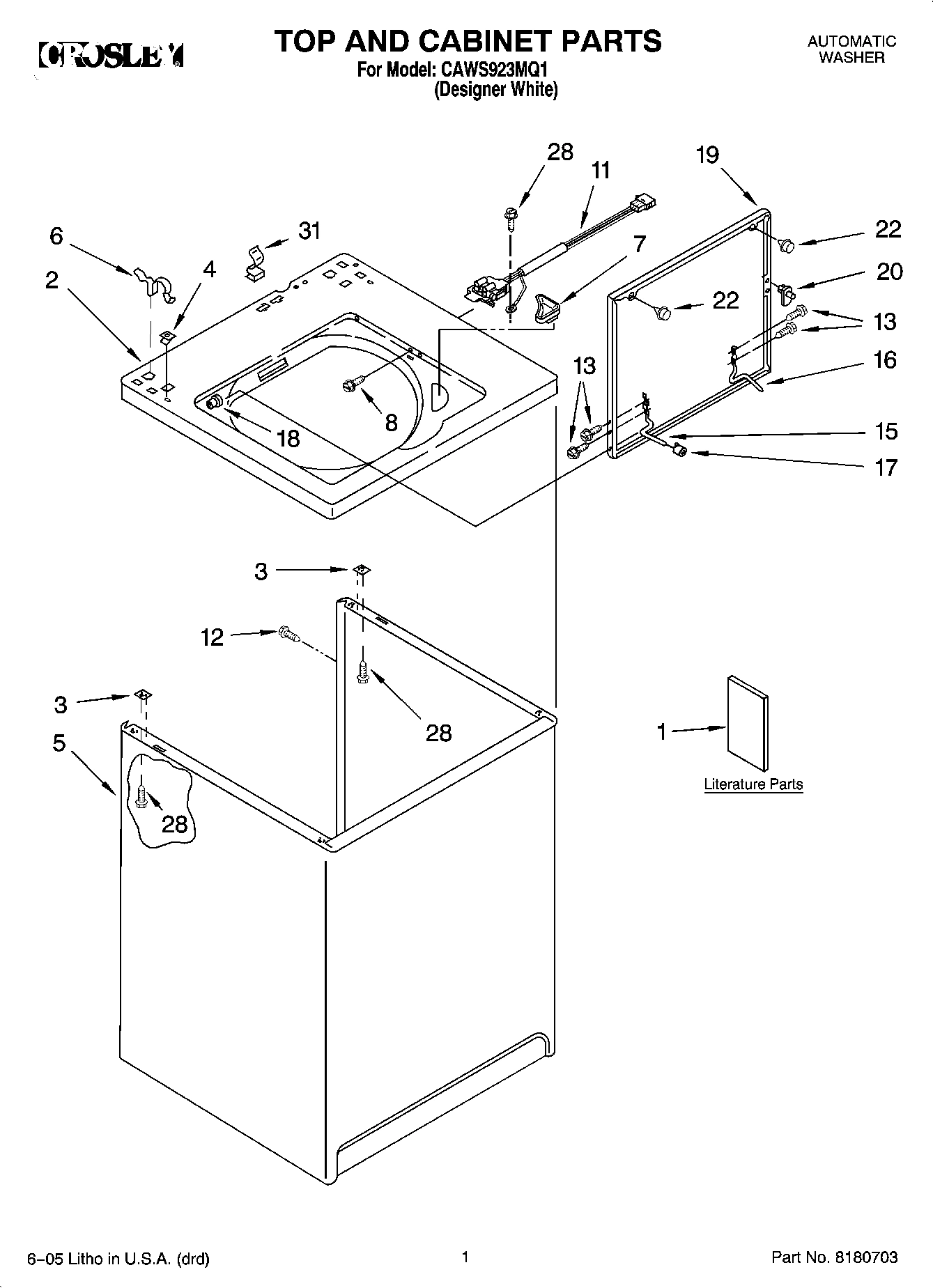 01 - TOP AND CABINET PARTS