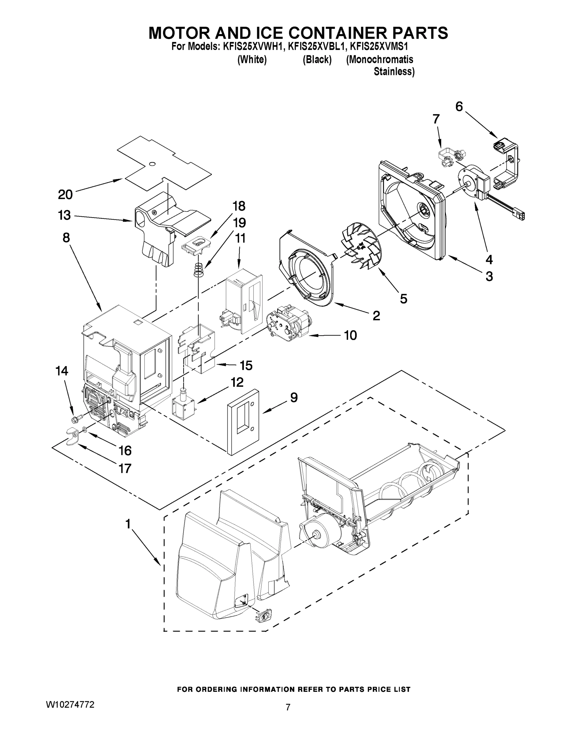 04 - MOTOR AND ICE CONTAINER PARTS