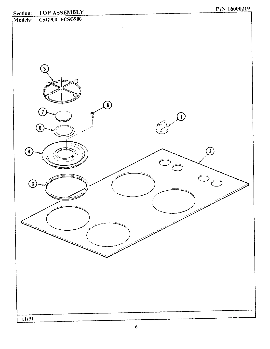 02 - TOP ASSEMBLY (CSG900/ECSG900)