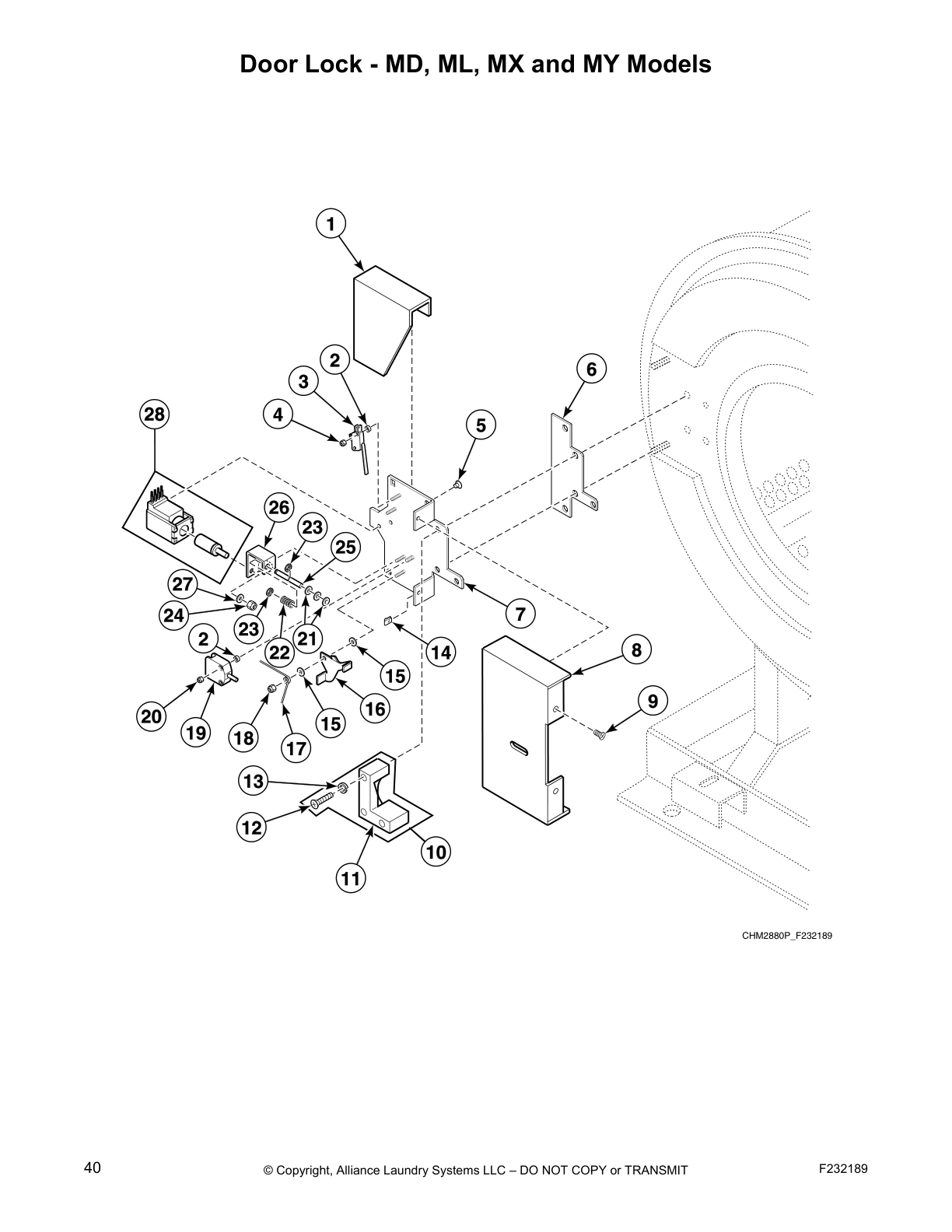 Door Lock - MD, ML, MX and MY Models