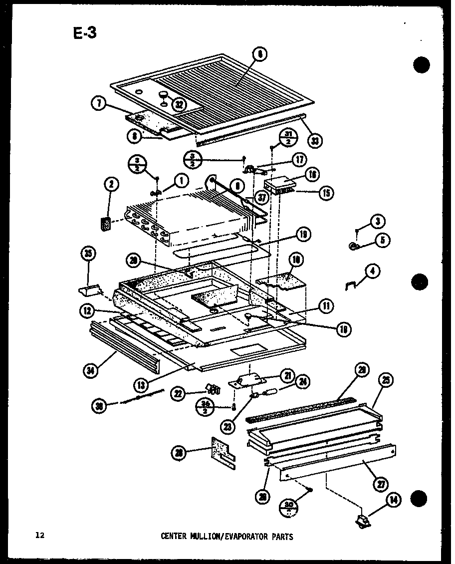 01 - CENTER MULLION/EVAP PARTS
