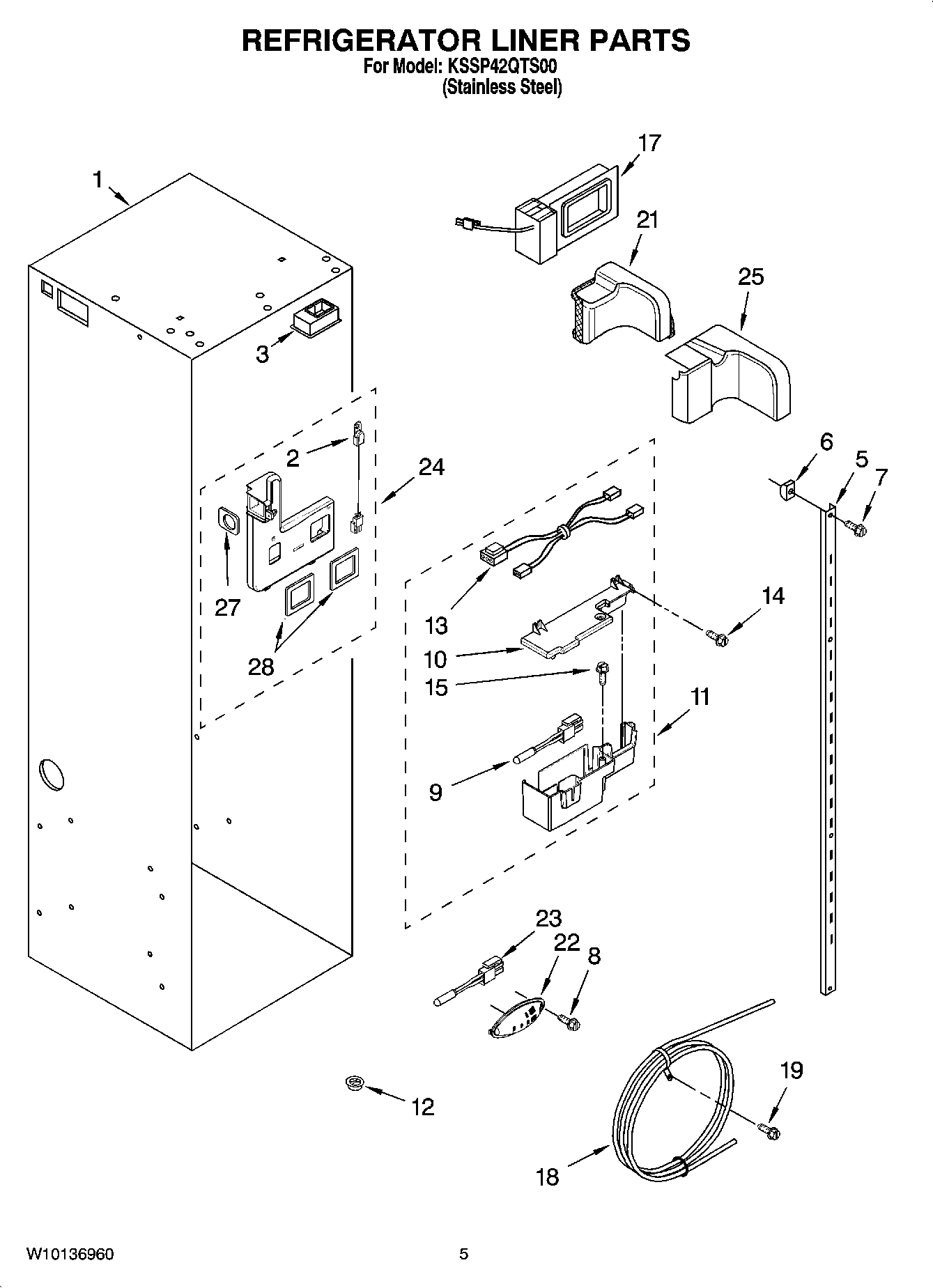 04 - REFRIGERATOR LINER PARTS