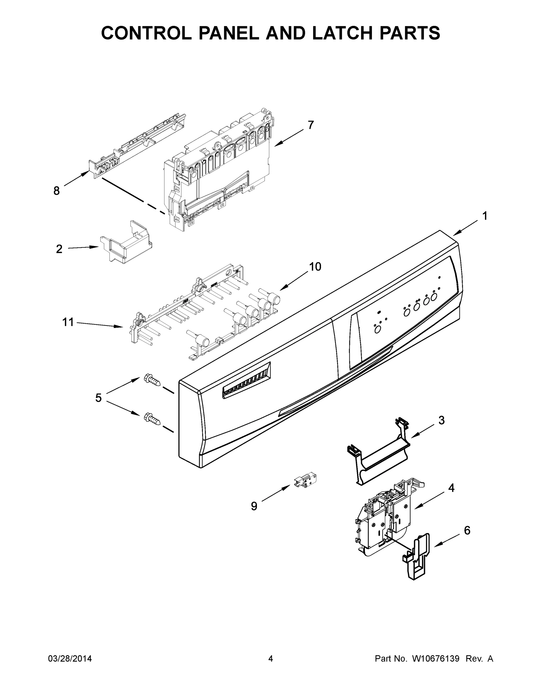 03 - CONTROL PANEL AND LATCH PARTS