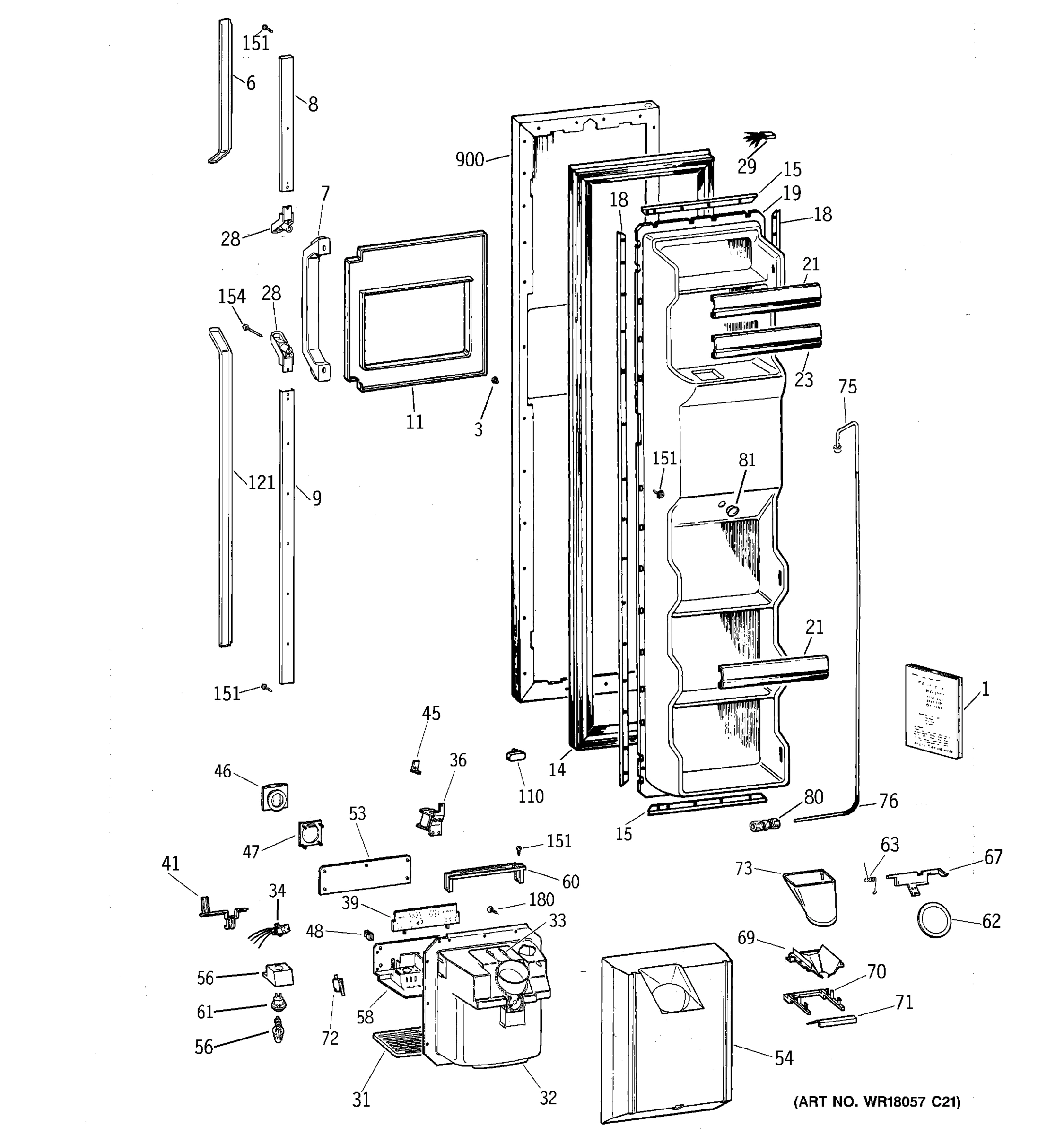 FREEZER DOOR