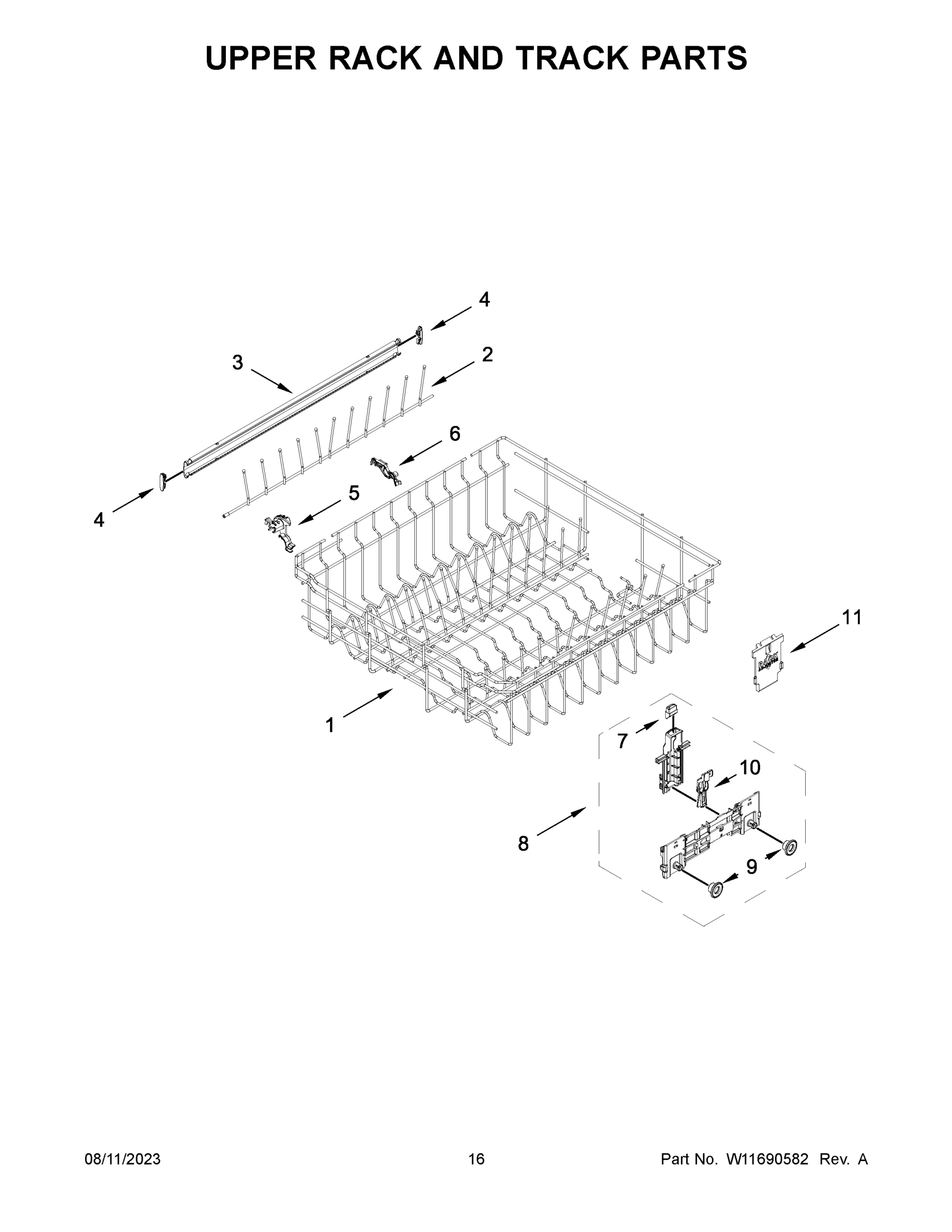 09 - UPPER RACK AND TRACK PARTS