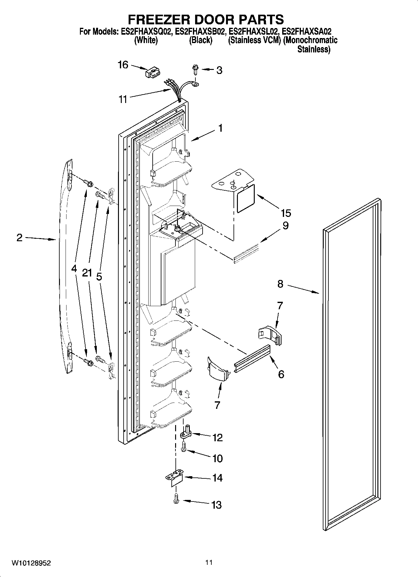 07 - FREEZER DOOR PARTS