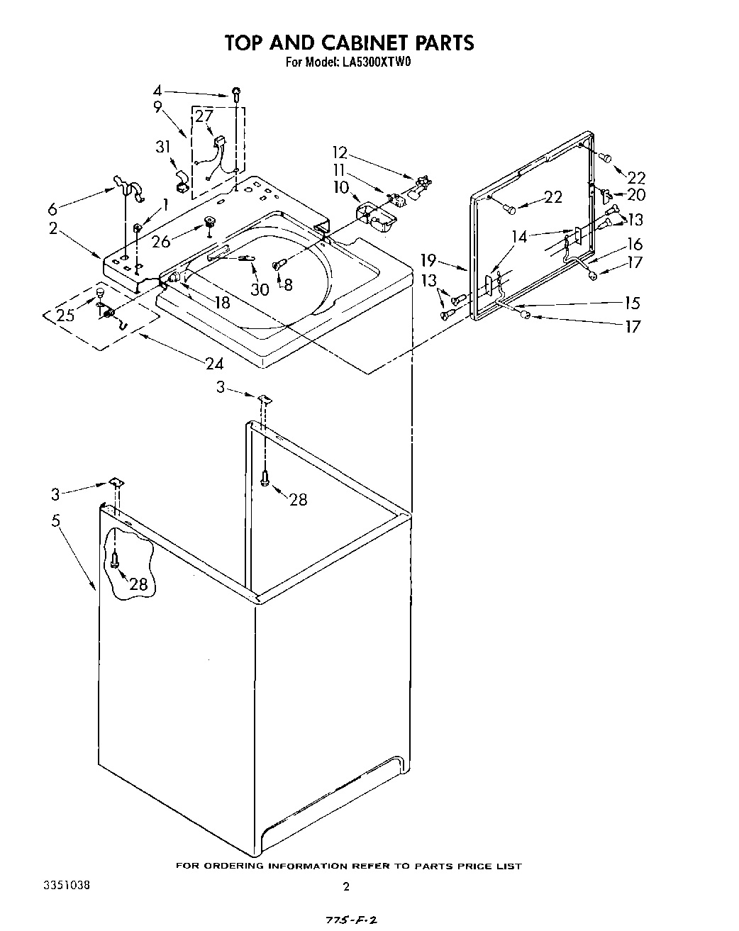 02 - TOP AND CABINET, LIT/OPTIONAL