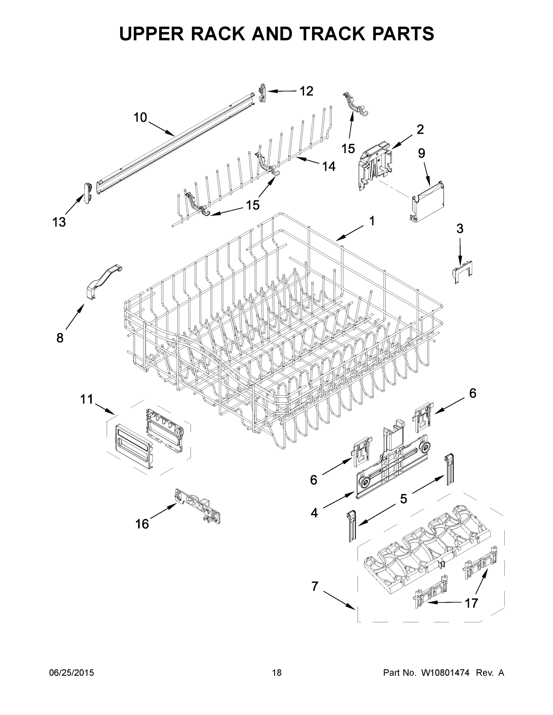 10 - UPPER RACK AND TRACK PARTS