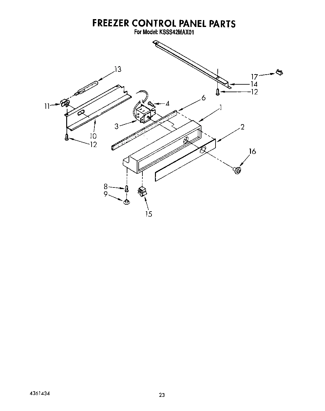 15 - FREEZER CONTROL PANEL