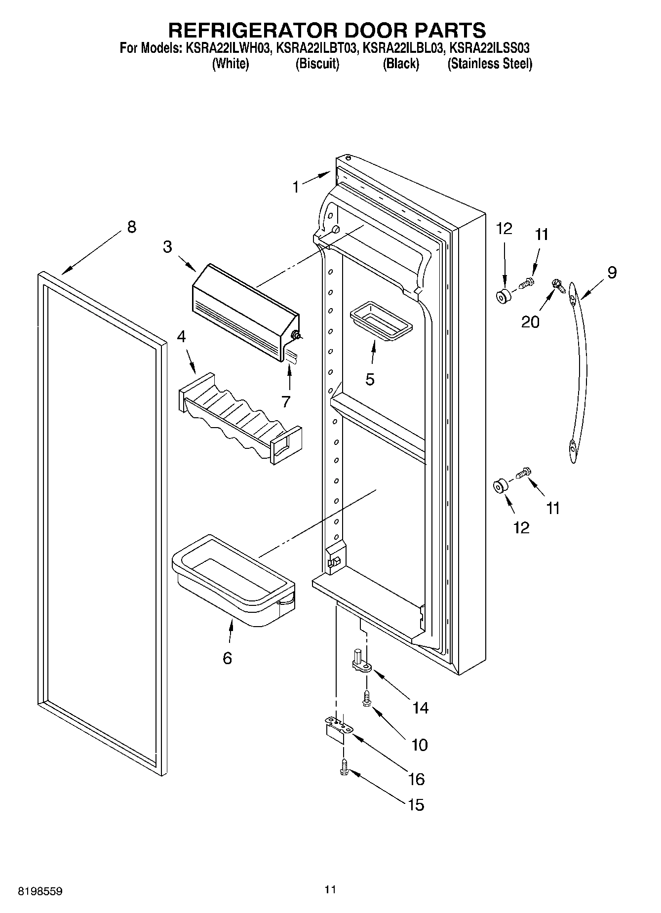 07 - REFRIGERATOR DOOR PARTS