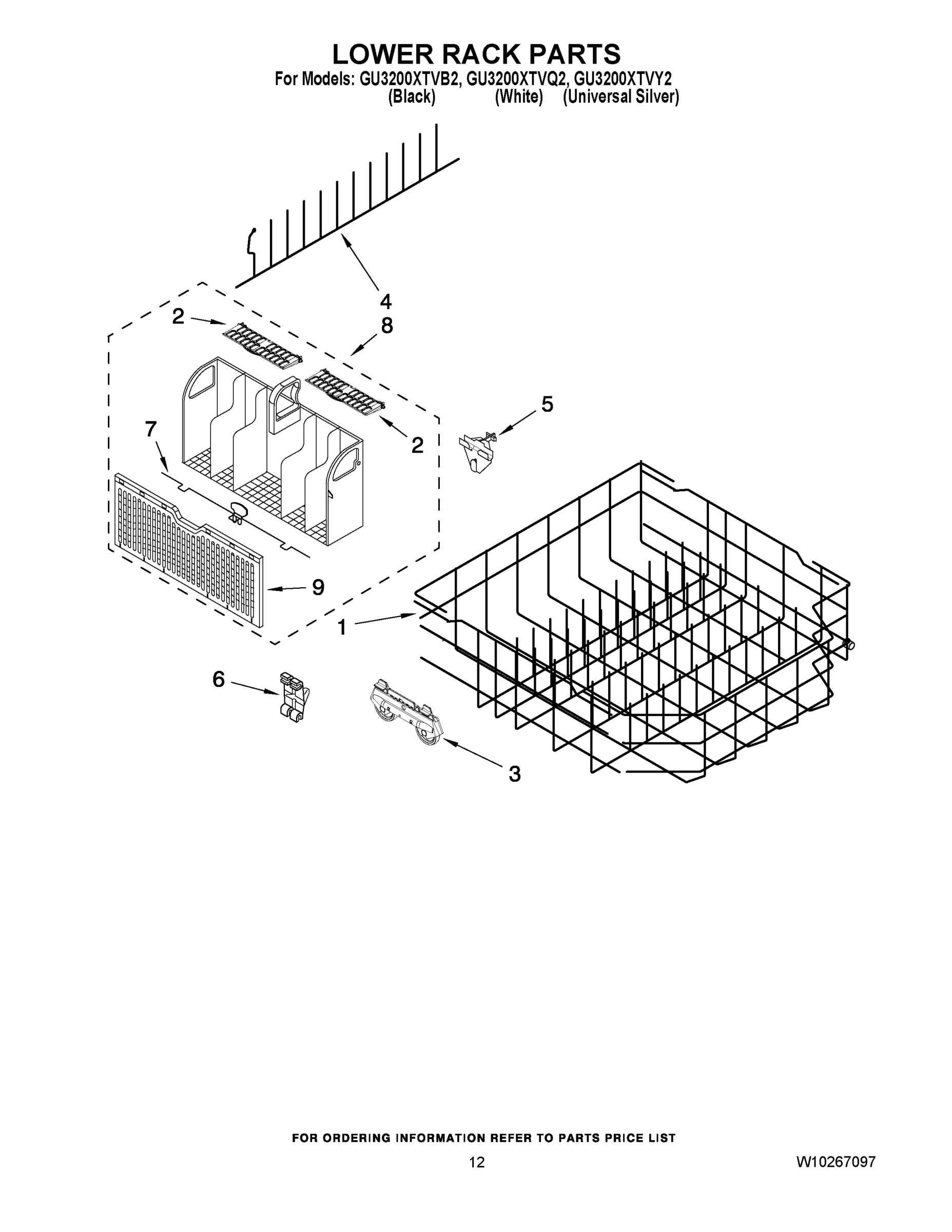 10 - LOWER RACK PARTS