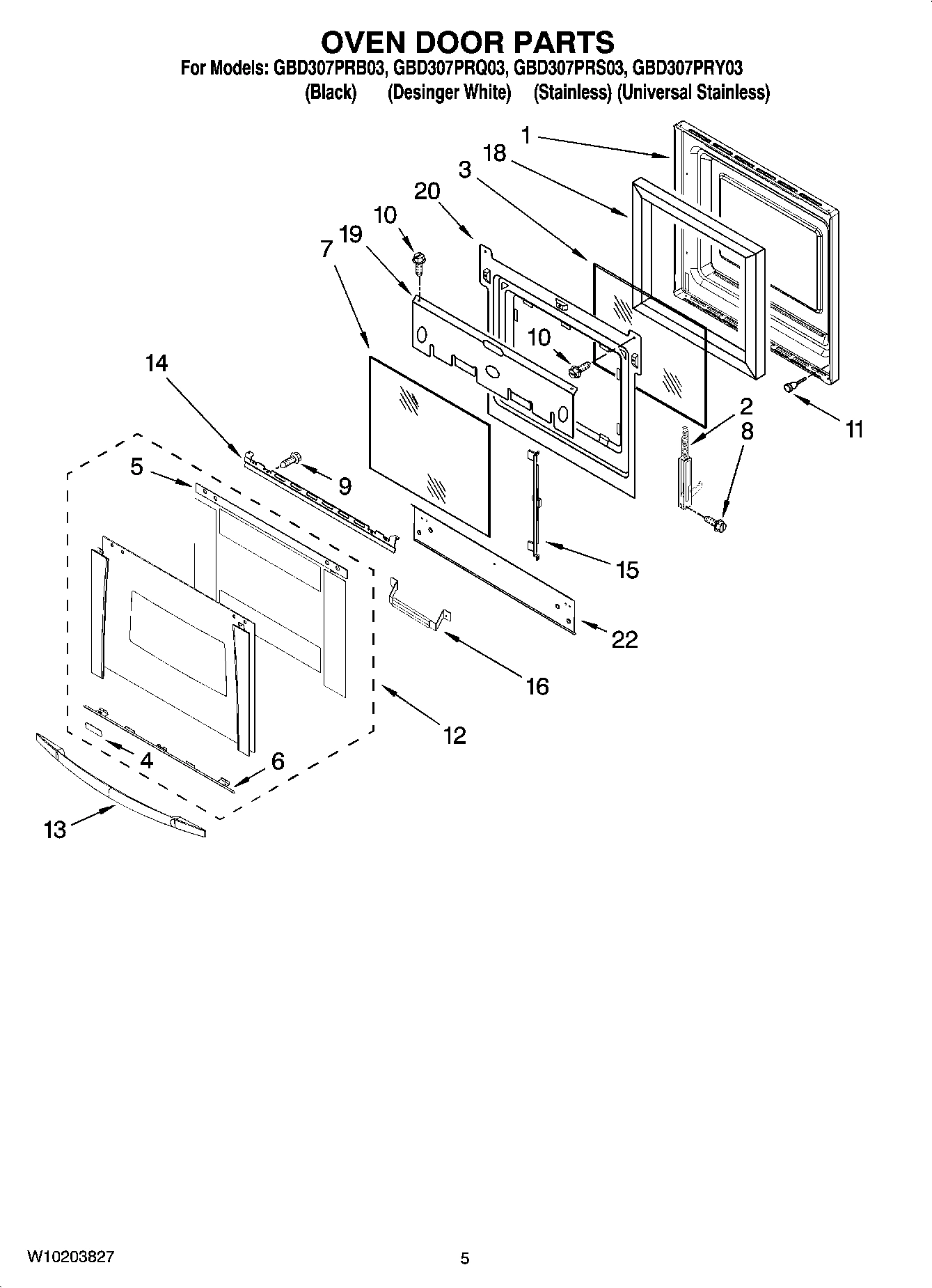03 - OVEN DOOR PARTS
