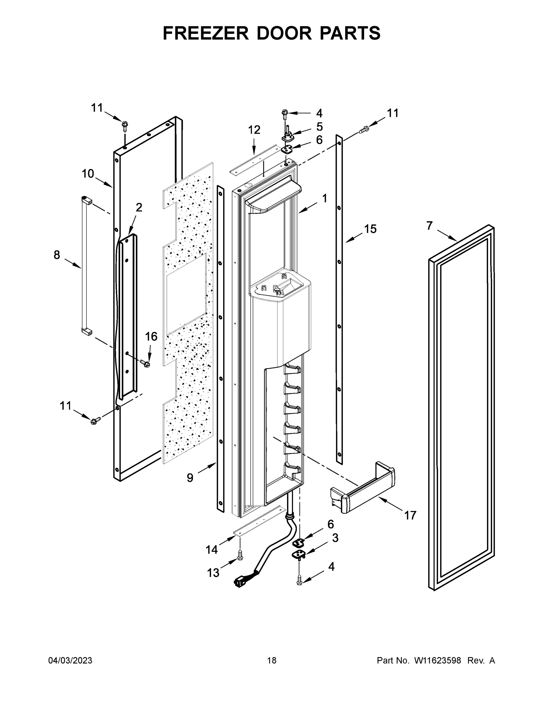 10 - FREEZER DOOR PARTS