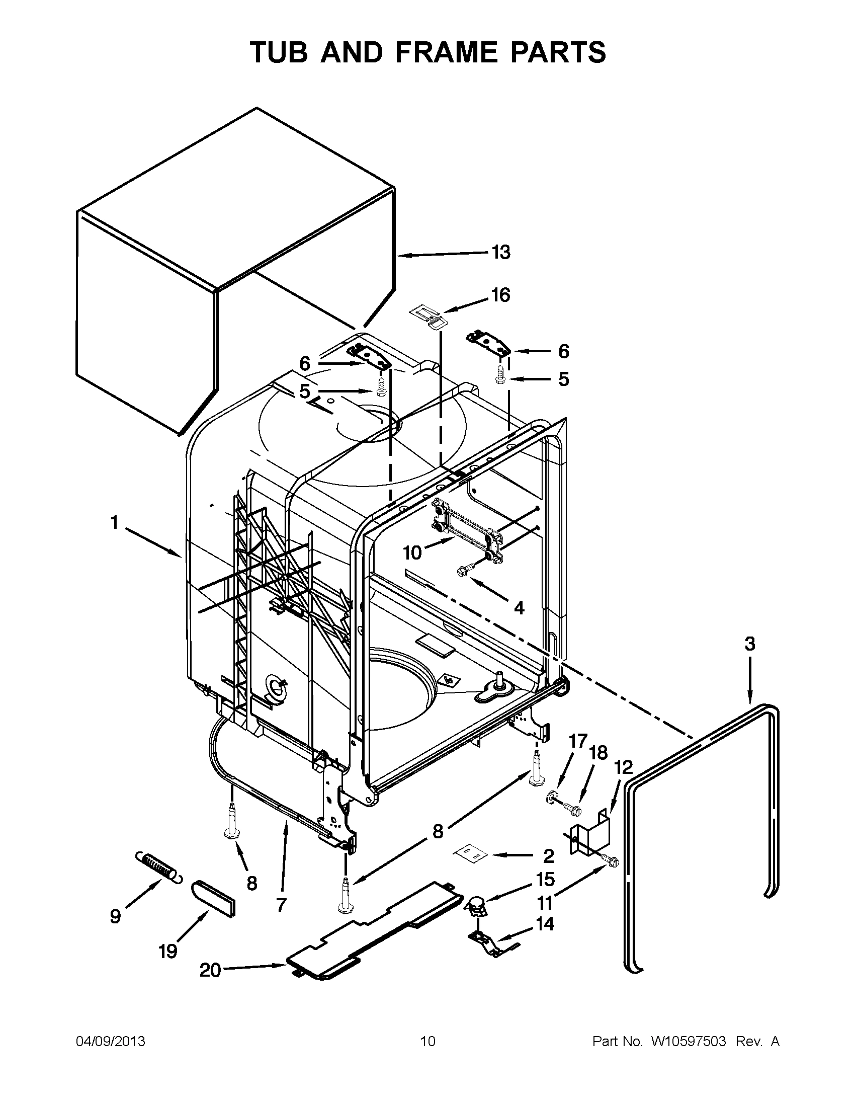 05 - TUB AND FRAME PARTS