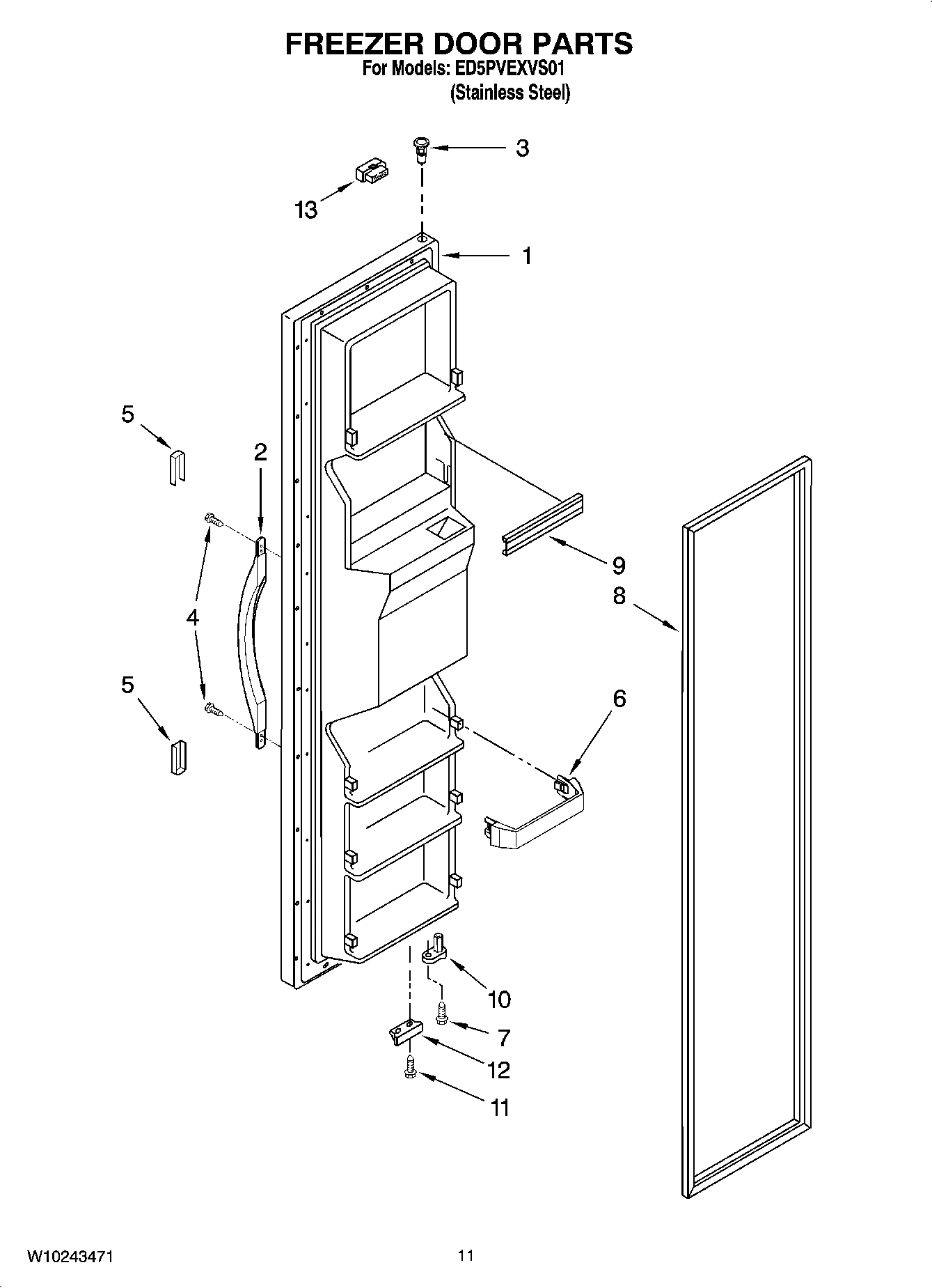 07 - FREEZER DOOR PARTS