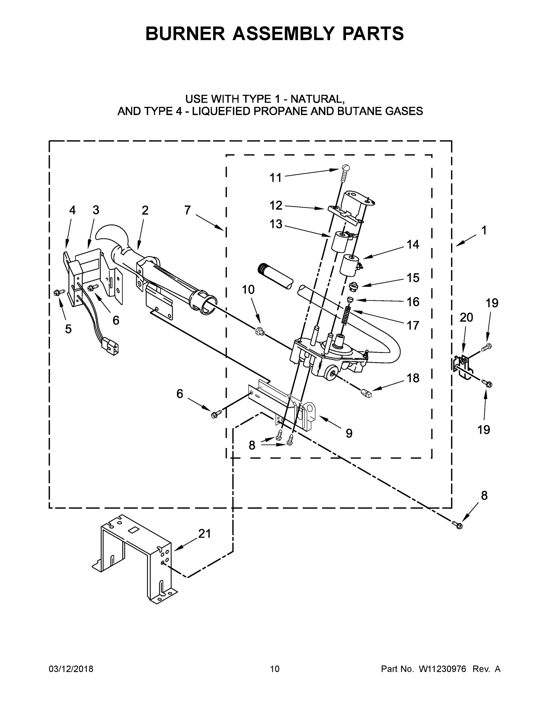 06 - BURNER ASSEMBLY PARTS