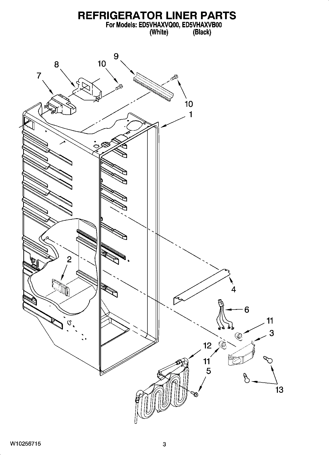 02 - REFRIGERATOR LINER PARTS