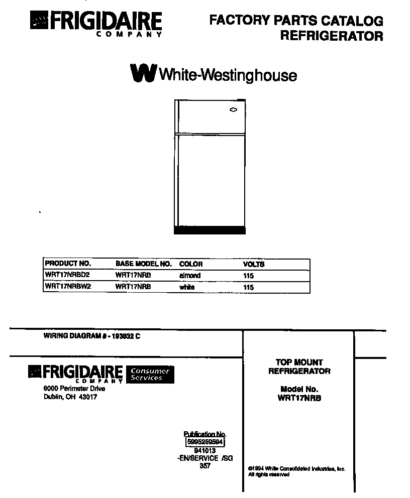 01 - TOP MOUNT REFRIGERATOR