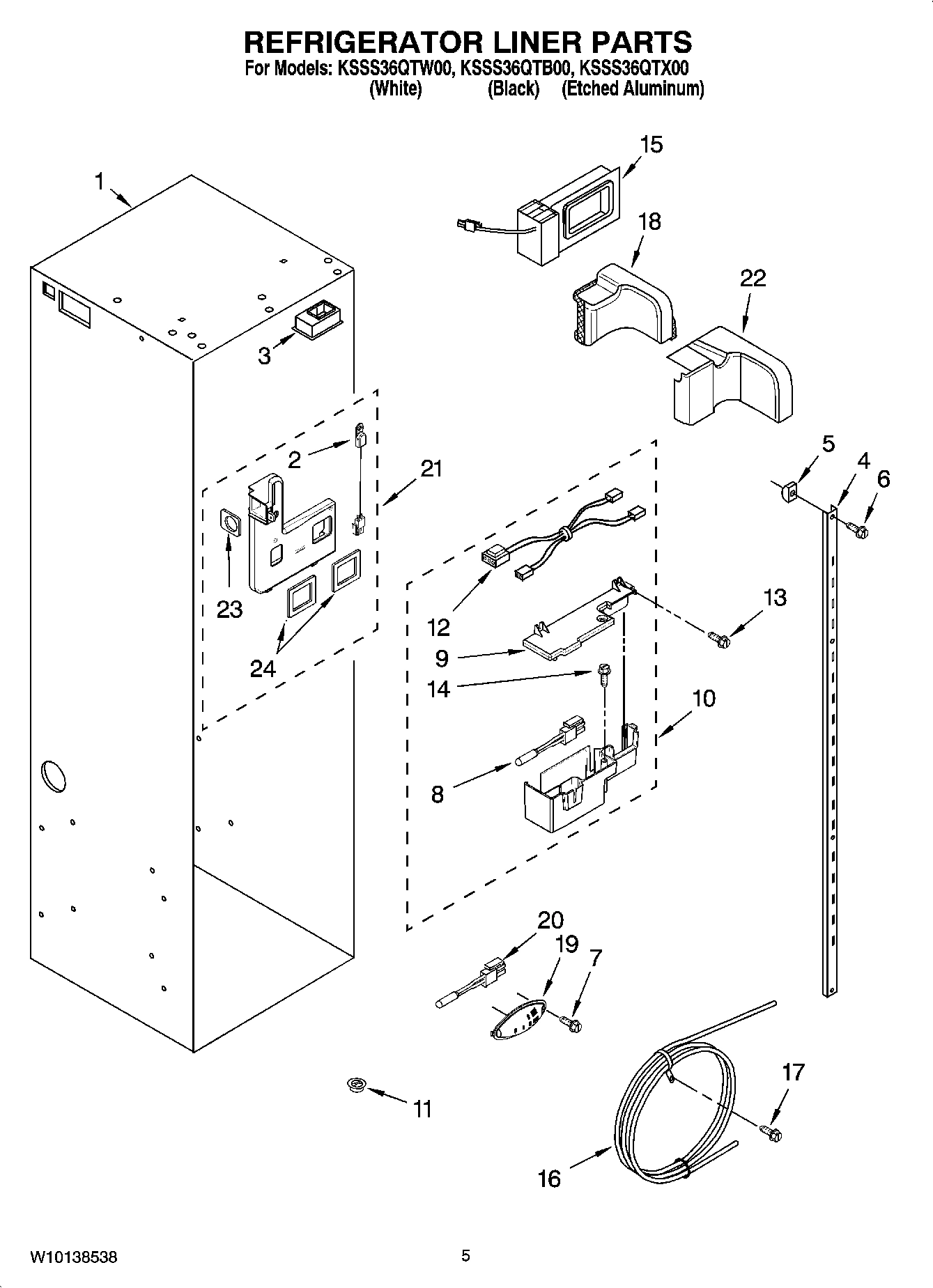 04 - REFRIGERATOR LINER PARTS