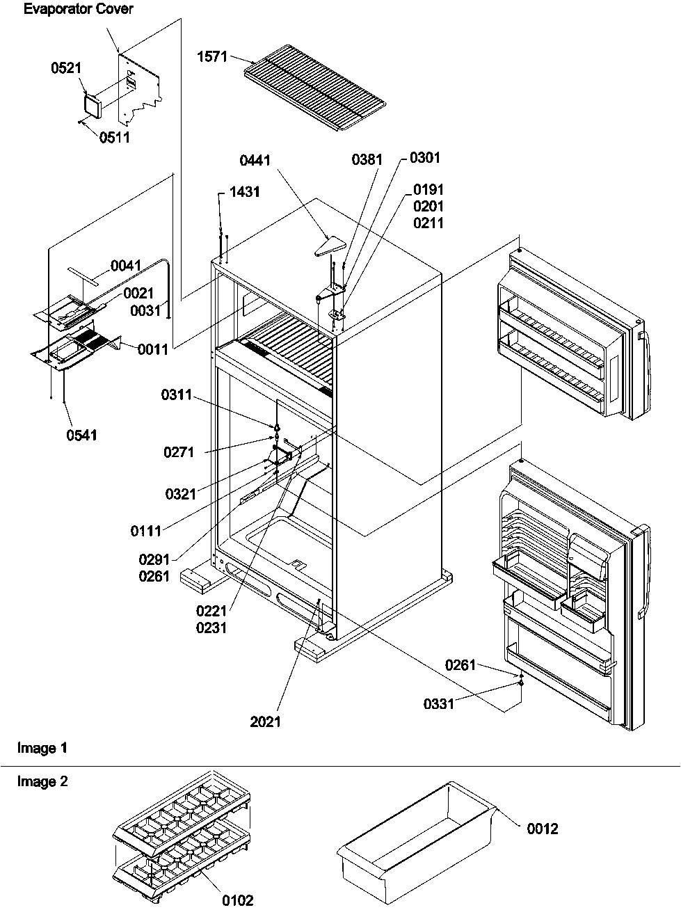 04 - Door Hinges and Freezer Shelf