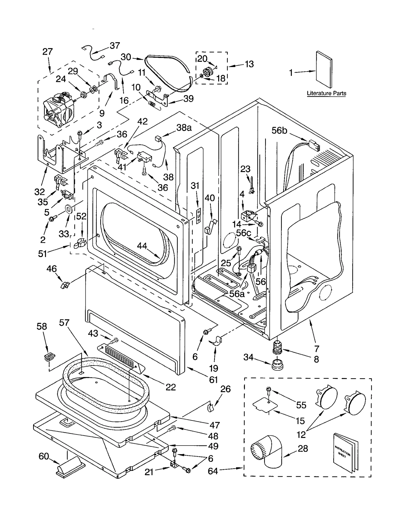 LOWER CABINET AND FRONT PANEL