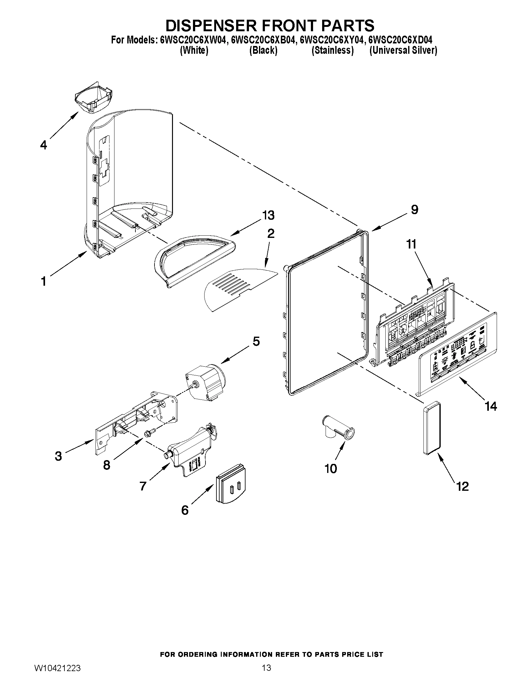 08 - DISPENSER FRONT PARTS